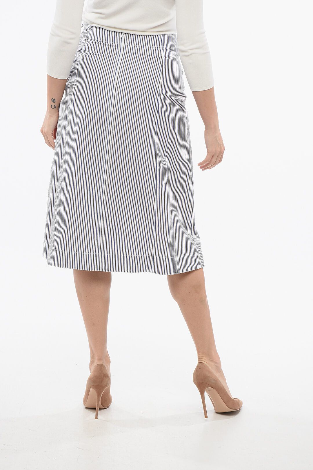 Bottega Veneta Striped Skirt With Knot Detail Size XS / US 0-2 / IT 36-38 - 2 Thumbnail