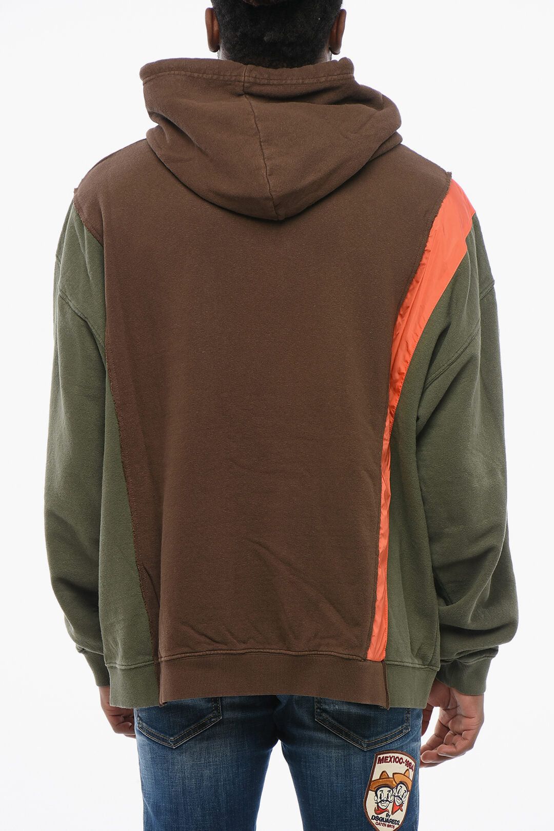 Hooded Sweatshirt PANEL with Nylon Details