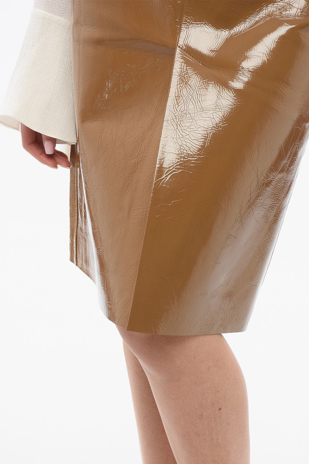 Gucci Patent Skirt with Slits Size M / US 6-8 / IT 42-44 - 3 Thumbnail