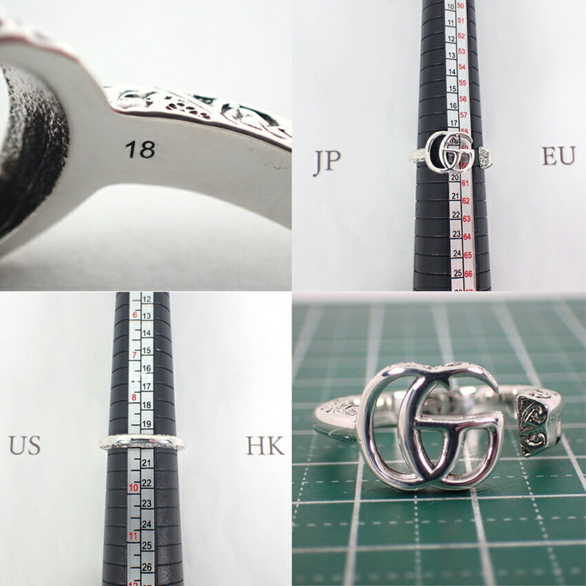 Gucci GUCCI 925 Double G Arabesque Ring, size 18 Size ONE SIZE - 11 Thumbnail
