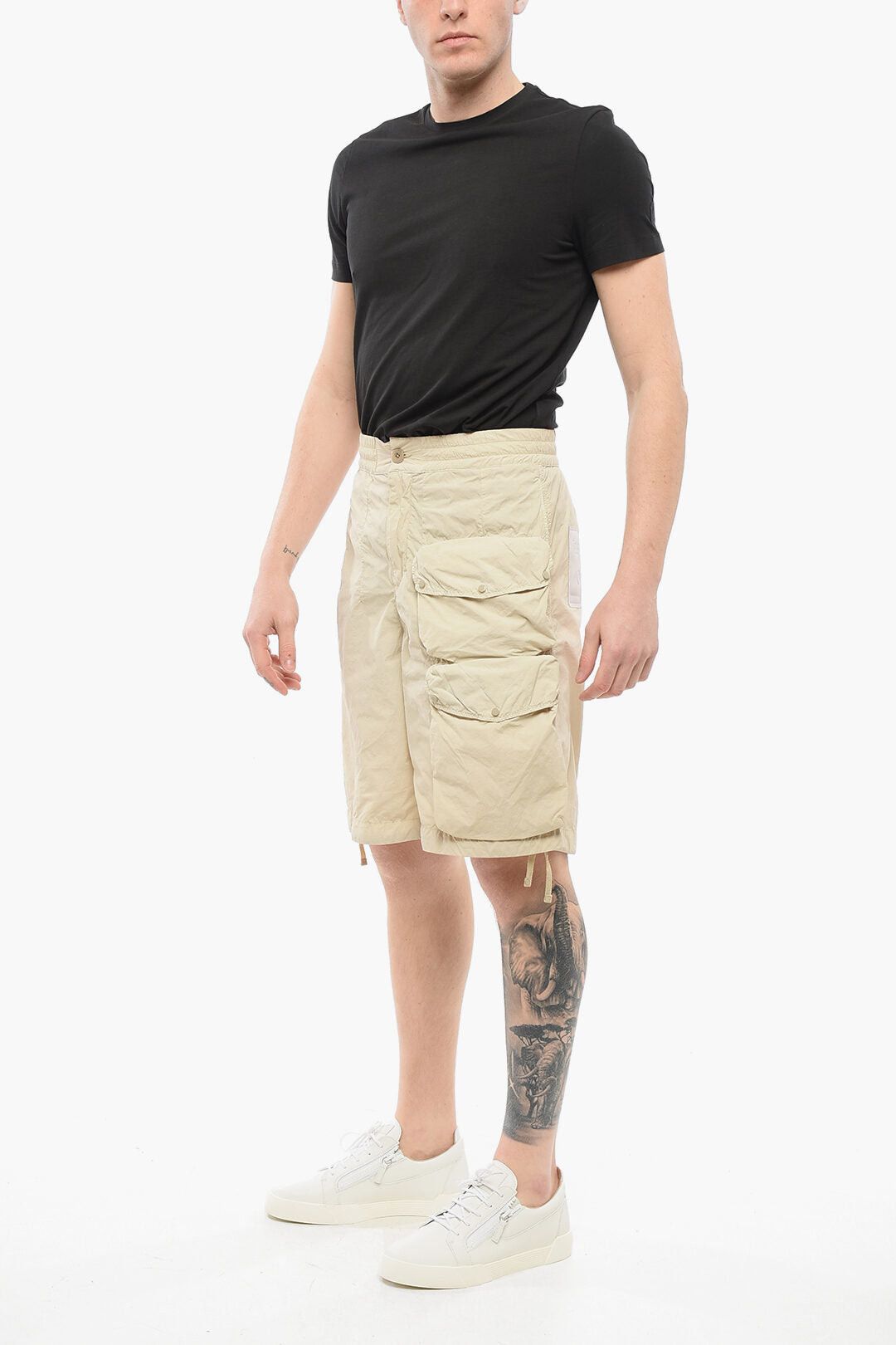 Ten C Solid-Color Nylon Cargo Shorts Size US 31 - 4 Thumbnail