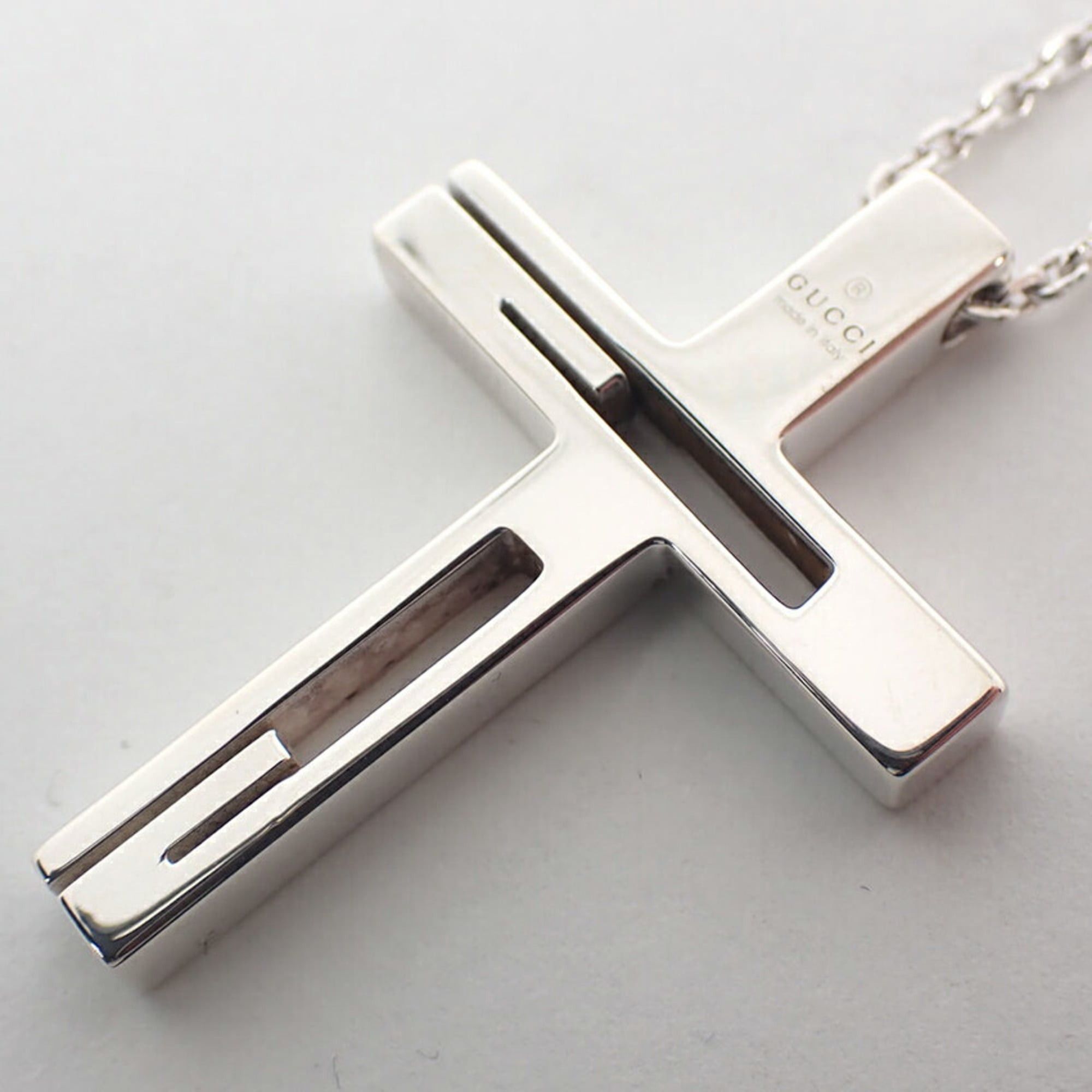 Gucci GUCCI 925 Branded G Cross Necklace Pendant Size ONE SIZE - 7 Thumbnail
