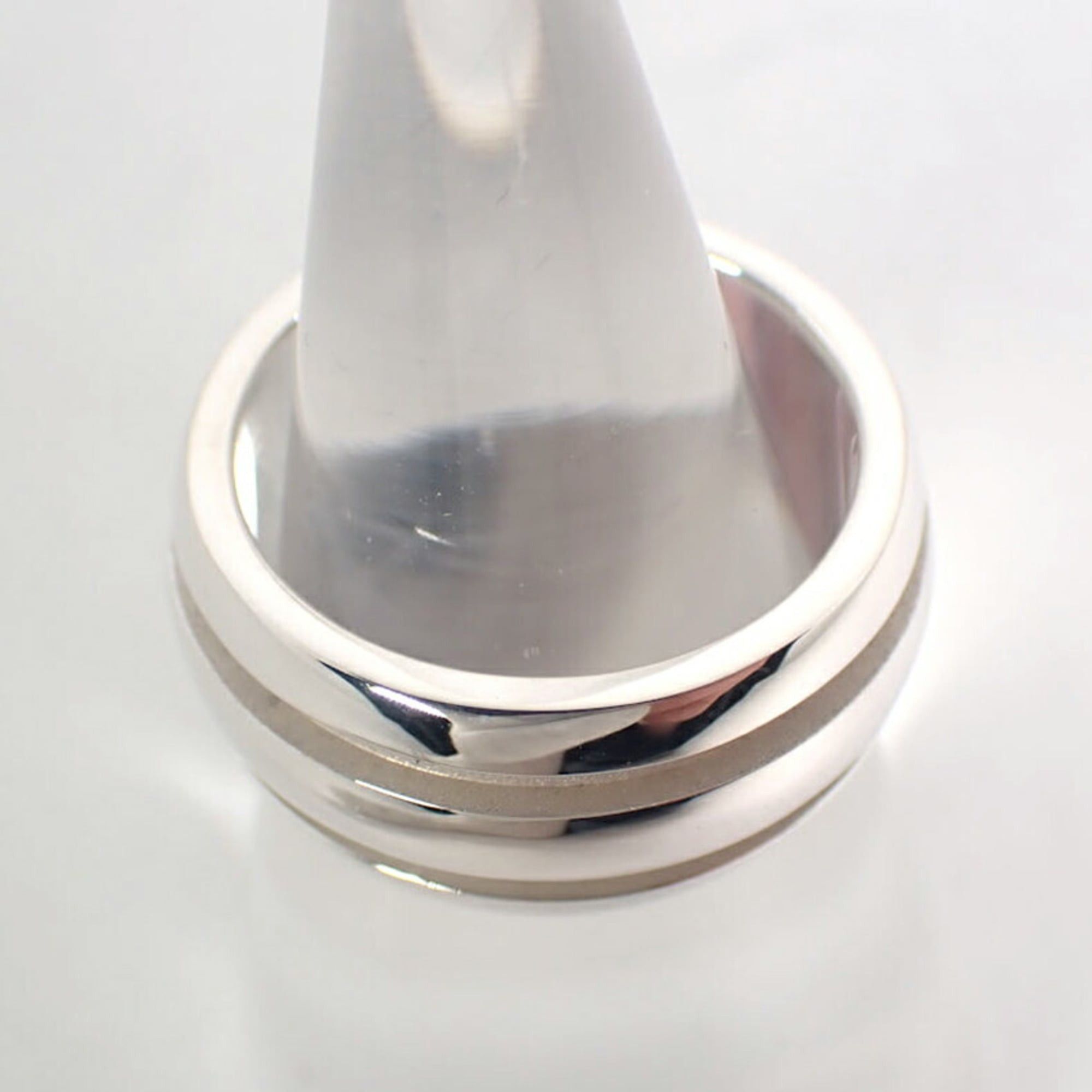 Tiffany & Co. TIFFANY 925 750 Grooved Double Line Ring, Size 11 Size ONE SIZE - 8 Thumbnail