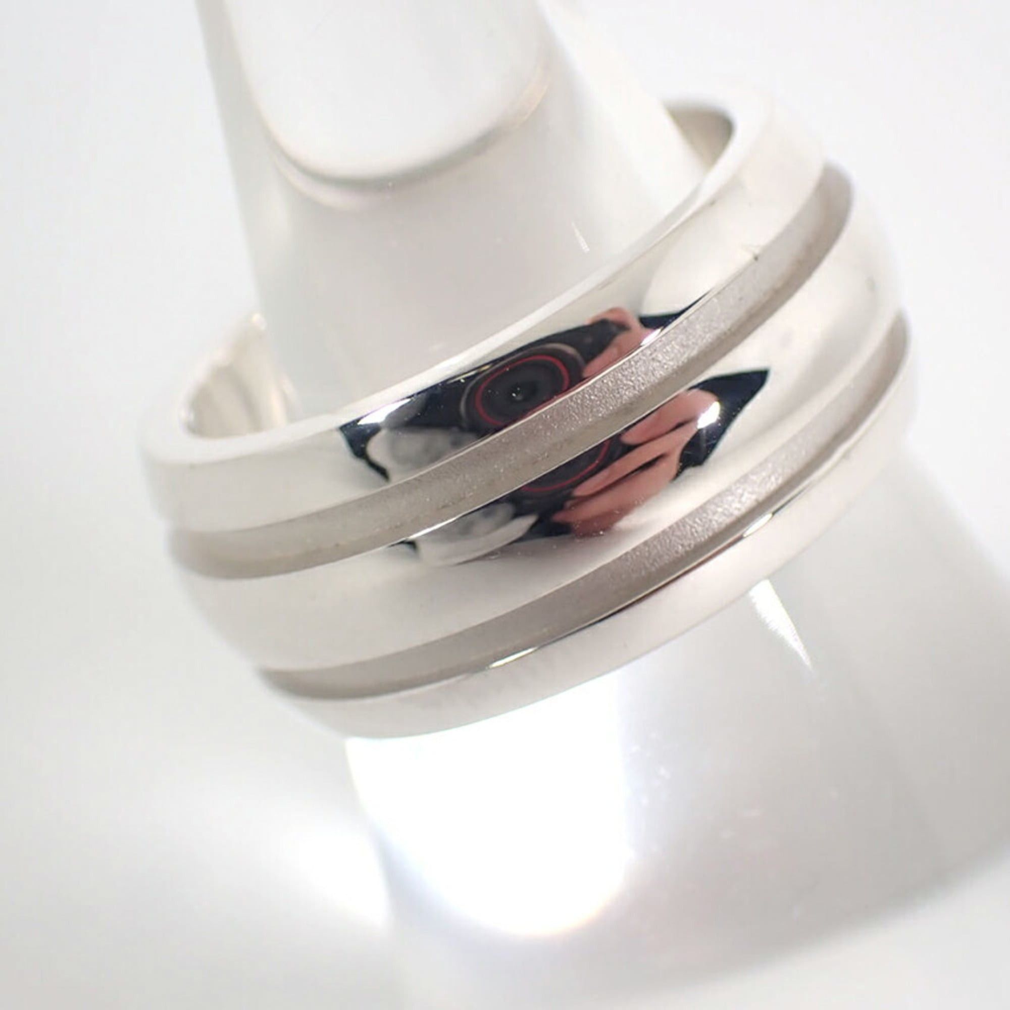 Tiffany & Co. TIFFANY 925 750 Grooved Double Line Ring, Size 11 Size ONE SIZE - 3 Thumbnail