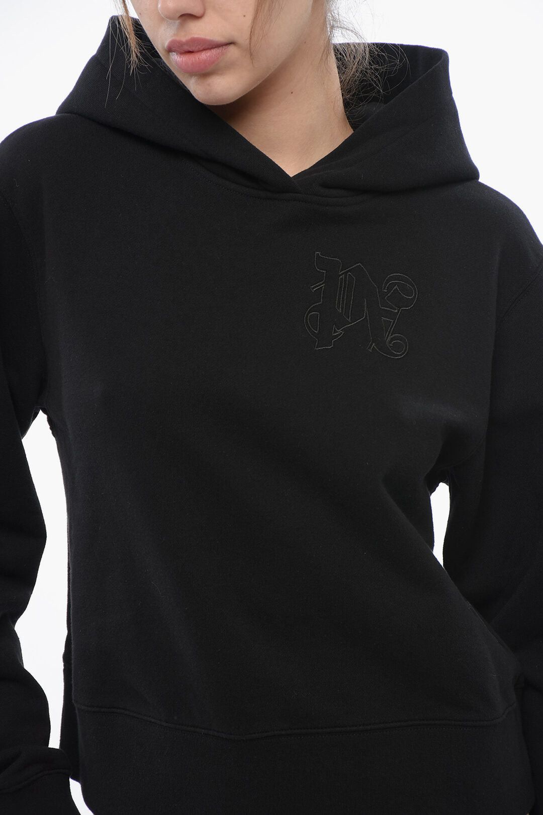 Palm Angels Brushed Cotton Hooded Sweatshirt with Embroidered Logo Size S / US 4 / IT 40 - 3 Thumbnail