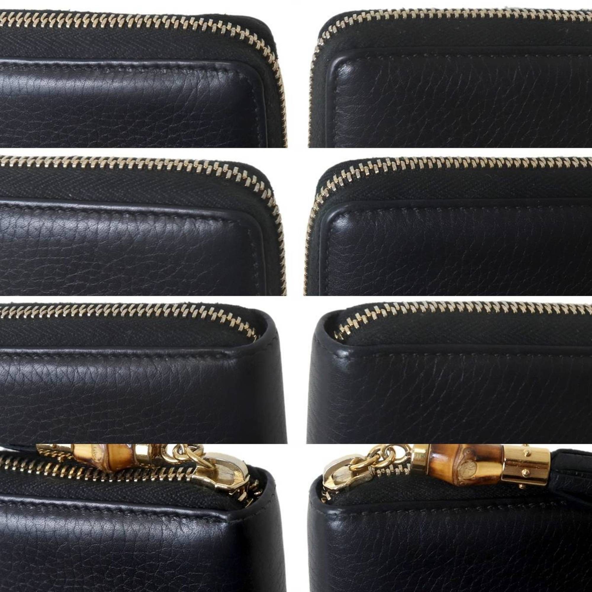 Gucci GUCCI Bamboo Round Long Wallet, Black, 496334 Size ONE SIZE - 5 Thumbnail