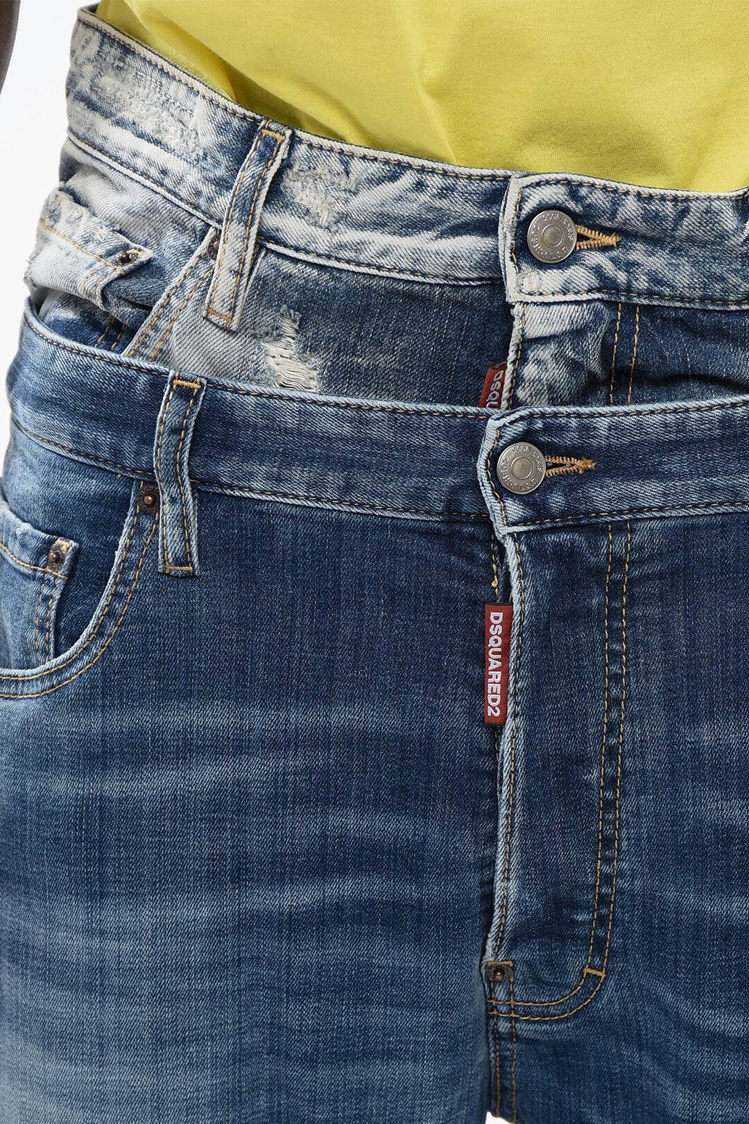 Dsquared2 Distressed Jeans BURBS with Painted Lettering Size US 35 - 3 Thumbnail