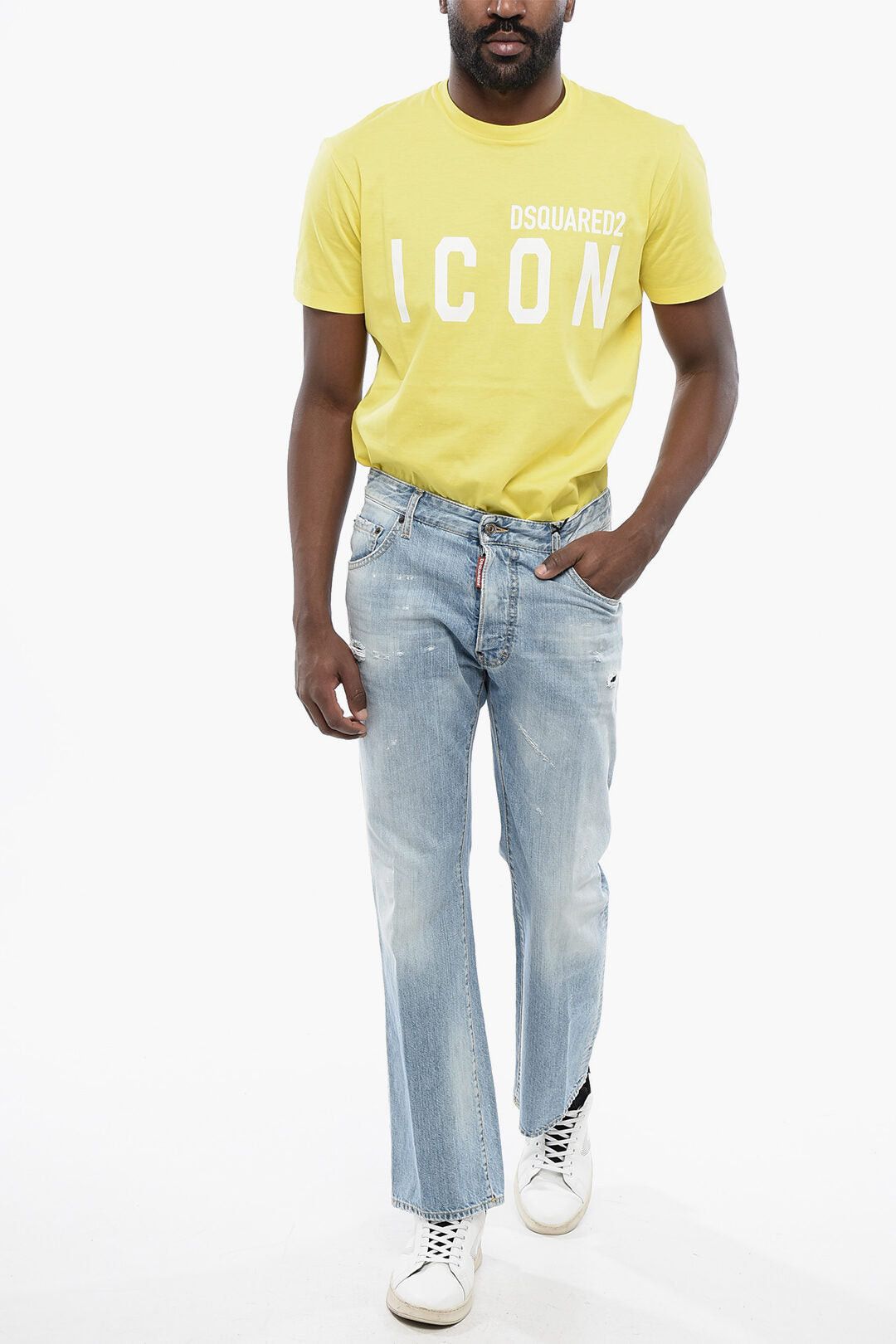 Dsquared2 Light-Wash Distressed Jeans Size US 32 / EU 48 - 4 Thumbnail