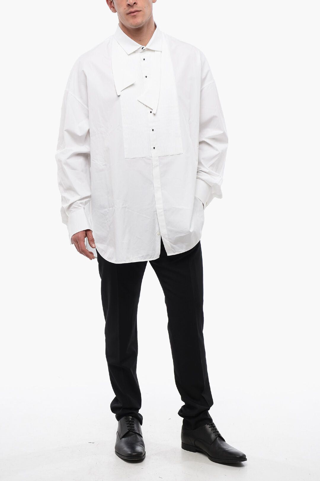 Dsquared2 Tuxedo Shirt with Contrast Buttons Size US M / EU 48-50 / 2 - 4 Thumbnail