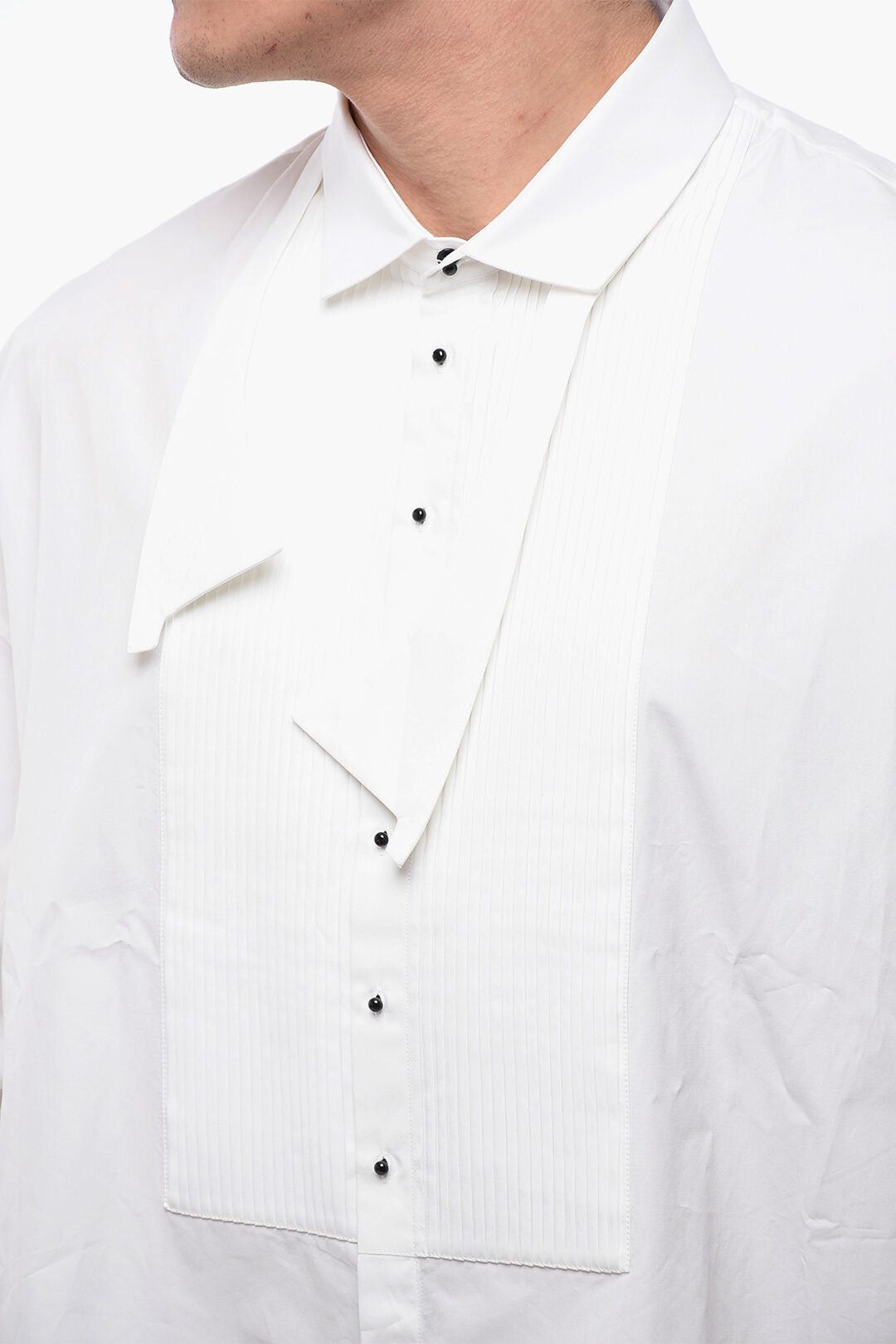 Dsquared2 Tuxedo Shirt with Contrast Buttons Size US M / EU 48-50 / 2 - 3 Thumbnail