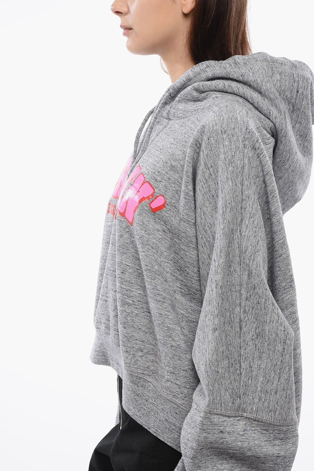 Dsquared2 Hooded Sweatshirt DARLIN Melange Printed Size S / US 4 / IT 40 - 3 Thumbnail