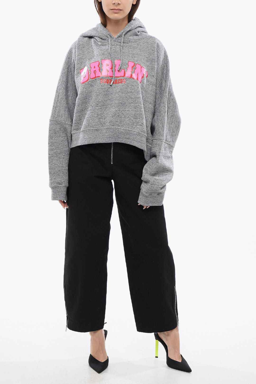 Dsquared2 Hooded Sweatshirt DARLIN Melange Printed Size S / US 4 / IT 40 - 4 Thumbnail