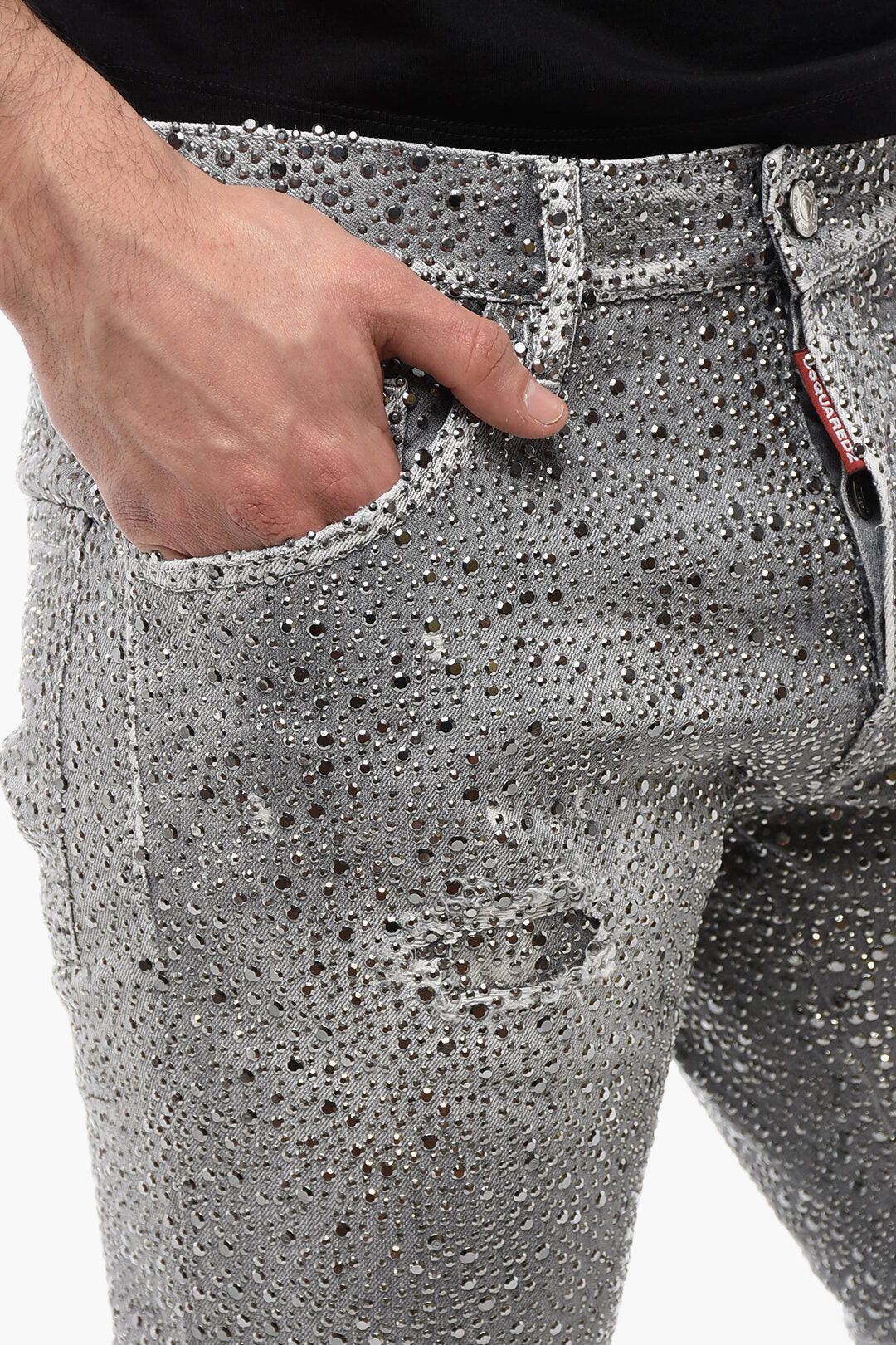 Dsquared2 Cool Guy Distressed Jeans with Studs Size US 32 / EU 48 - 3 Thumbnail