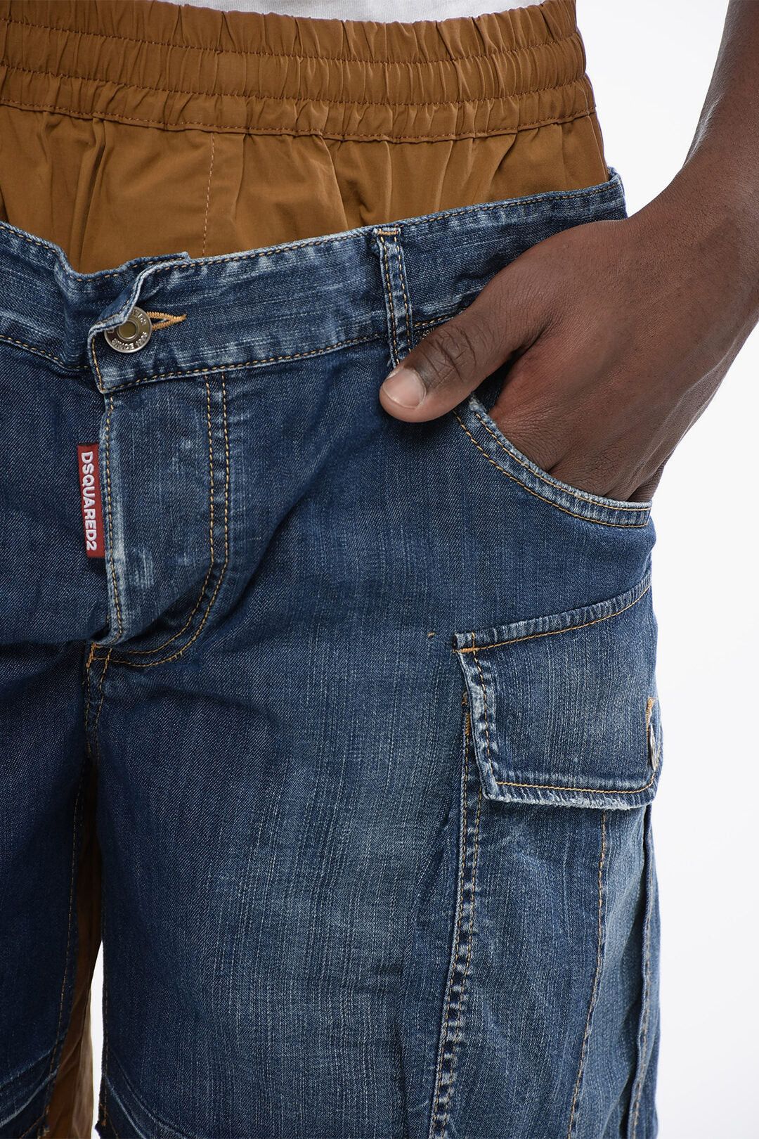 Dsquared2 Nylon Shorts BOXER with Denim Details Size US 34 / EU 50 - 3 Thumbnail
