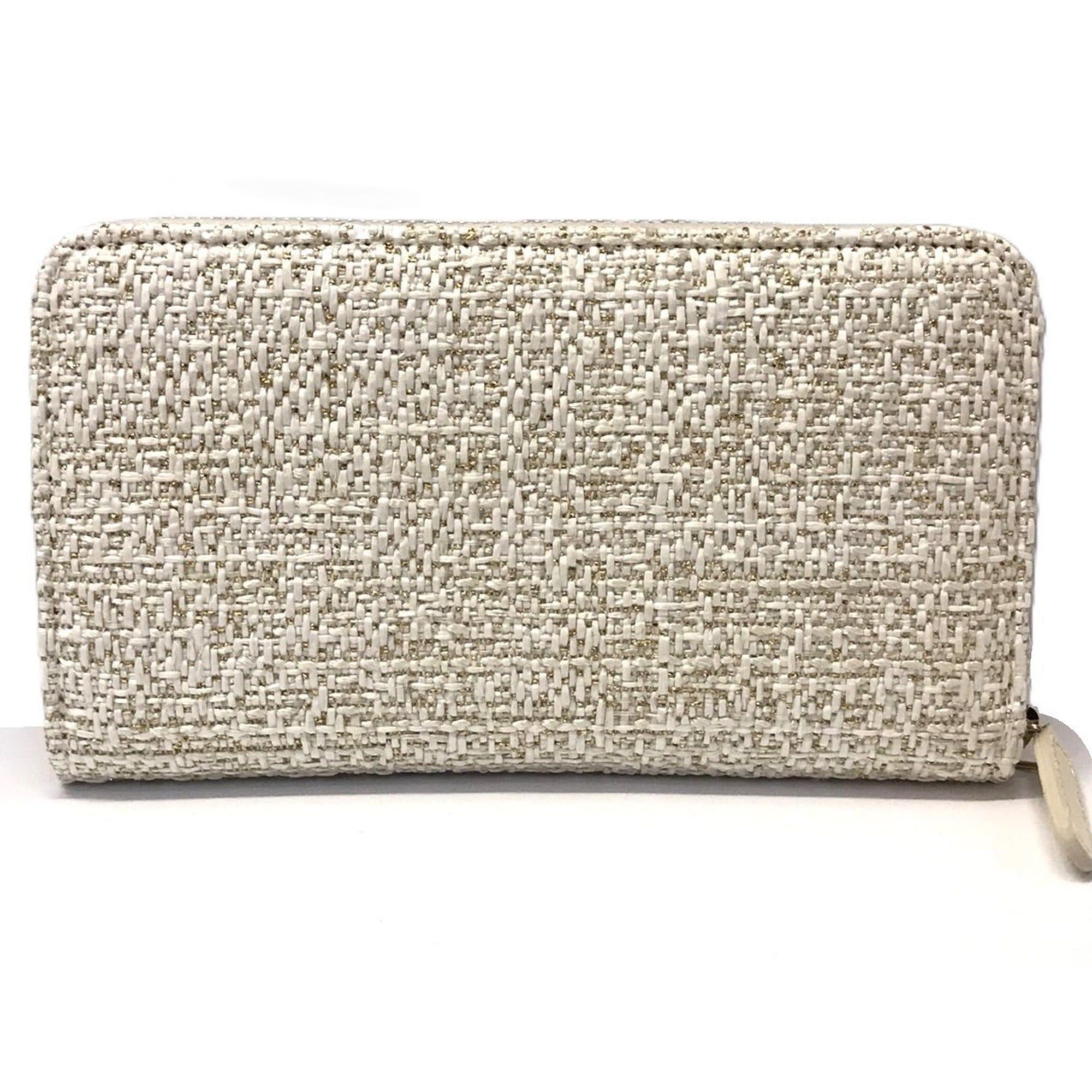 Chanel CHANEL Deauville Round Long Wallet in Tweed and White Gold A81973 Size ONE SIZE - 2 Thumbnail