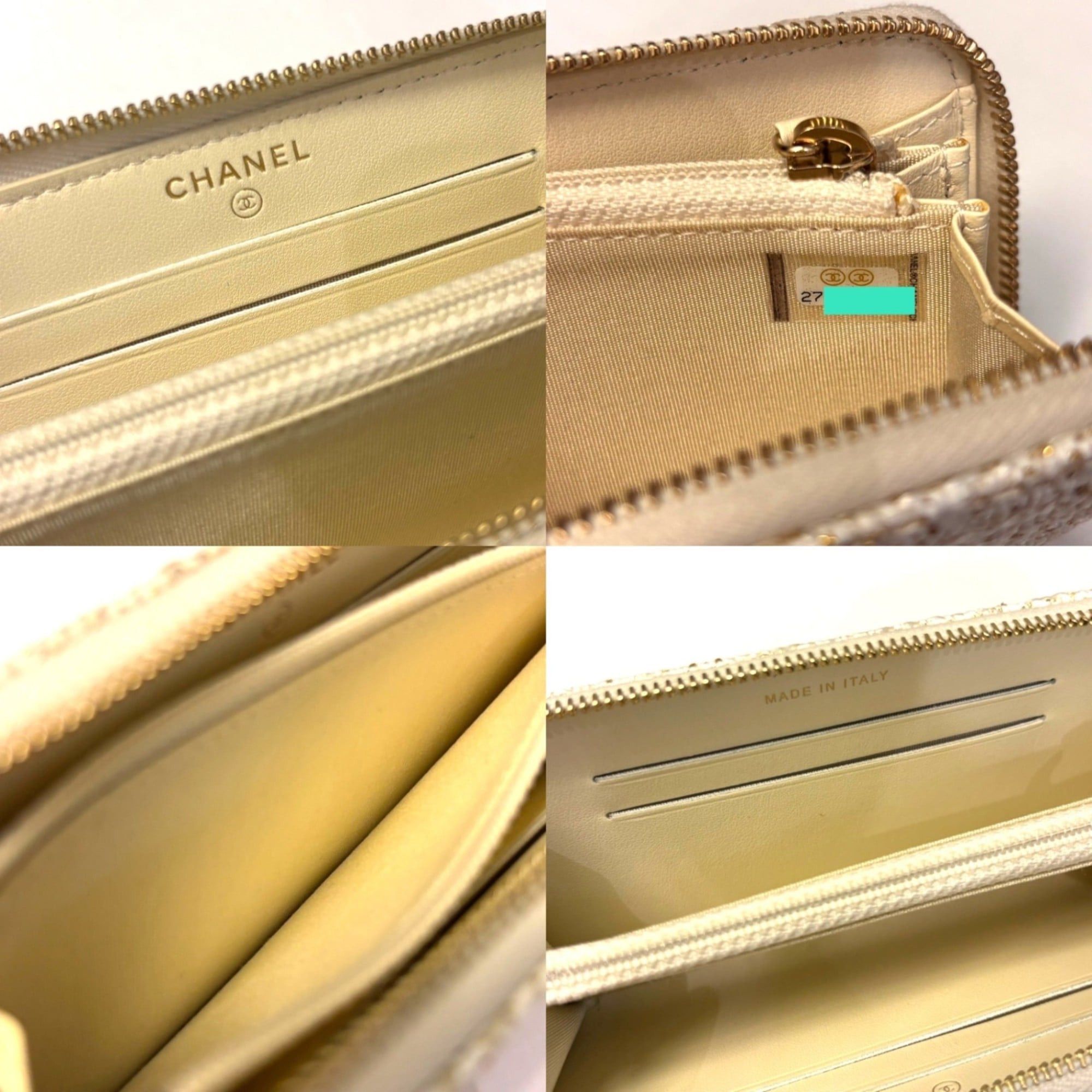 Chanel CHANEL Deauville Round Long Wallet in Tweed and White Gold A81973 Size ONE SIZE - 6 Thumbnail