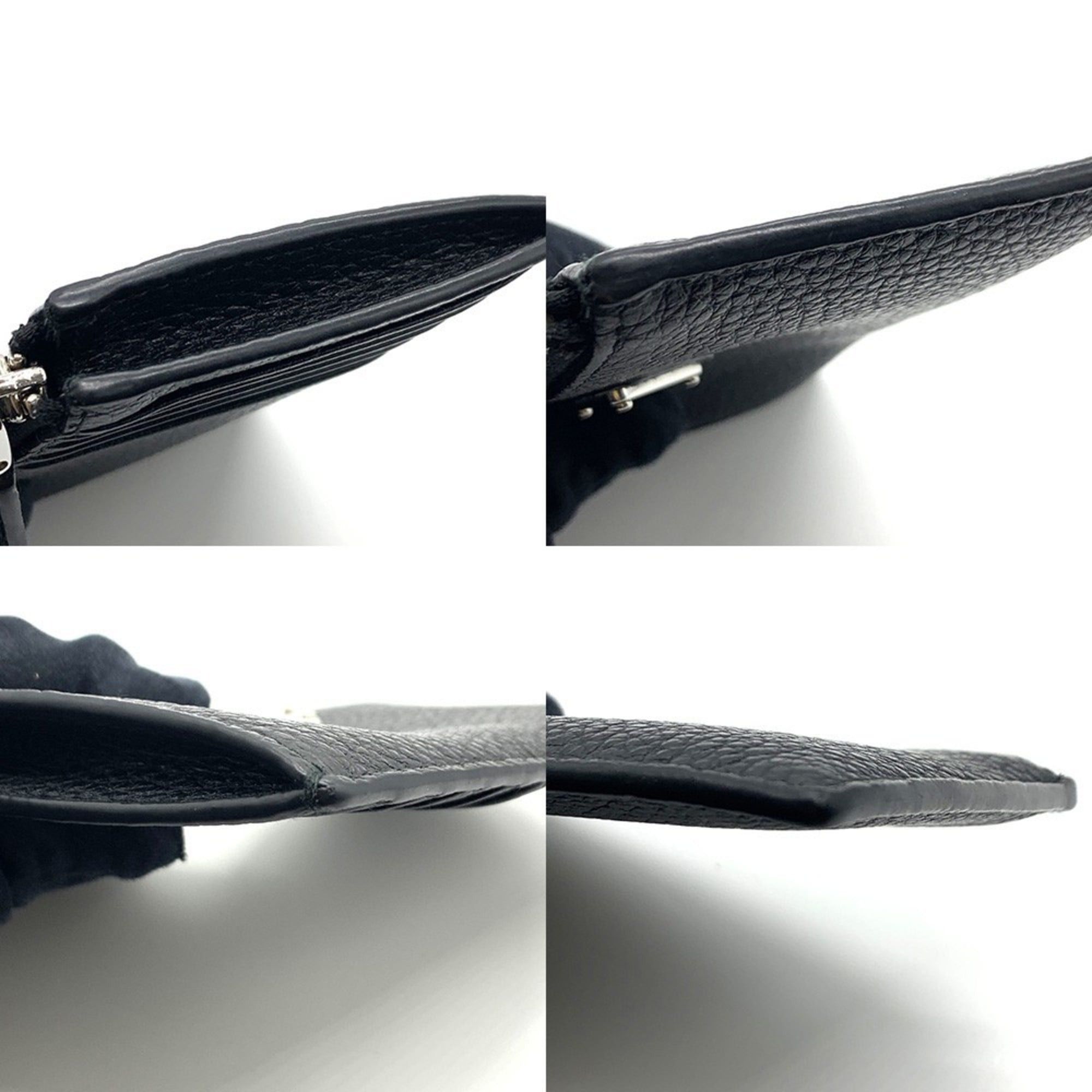 Prada Prada Vitello Dino Leather Card Case/Coin Case, Black, 2MC086 2E54 PRADA Size ONE SIZE - 3 Thumbnail