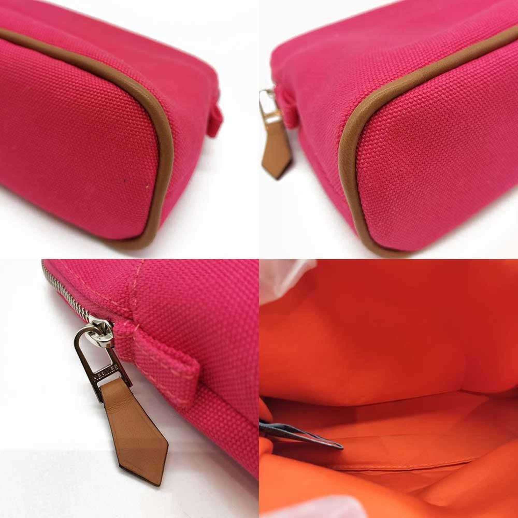 Hermes Hermes Bolide Pouch 20 Pink Canvas Women's HERMES Size ONE SIZE - 5 Thumbnail