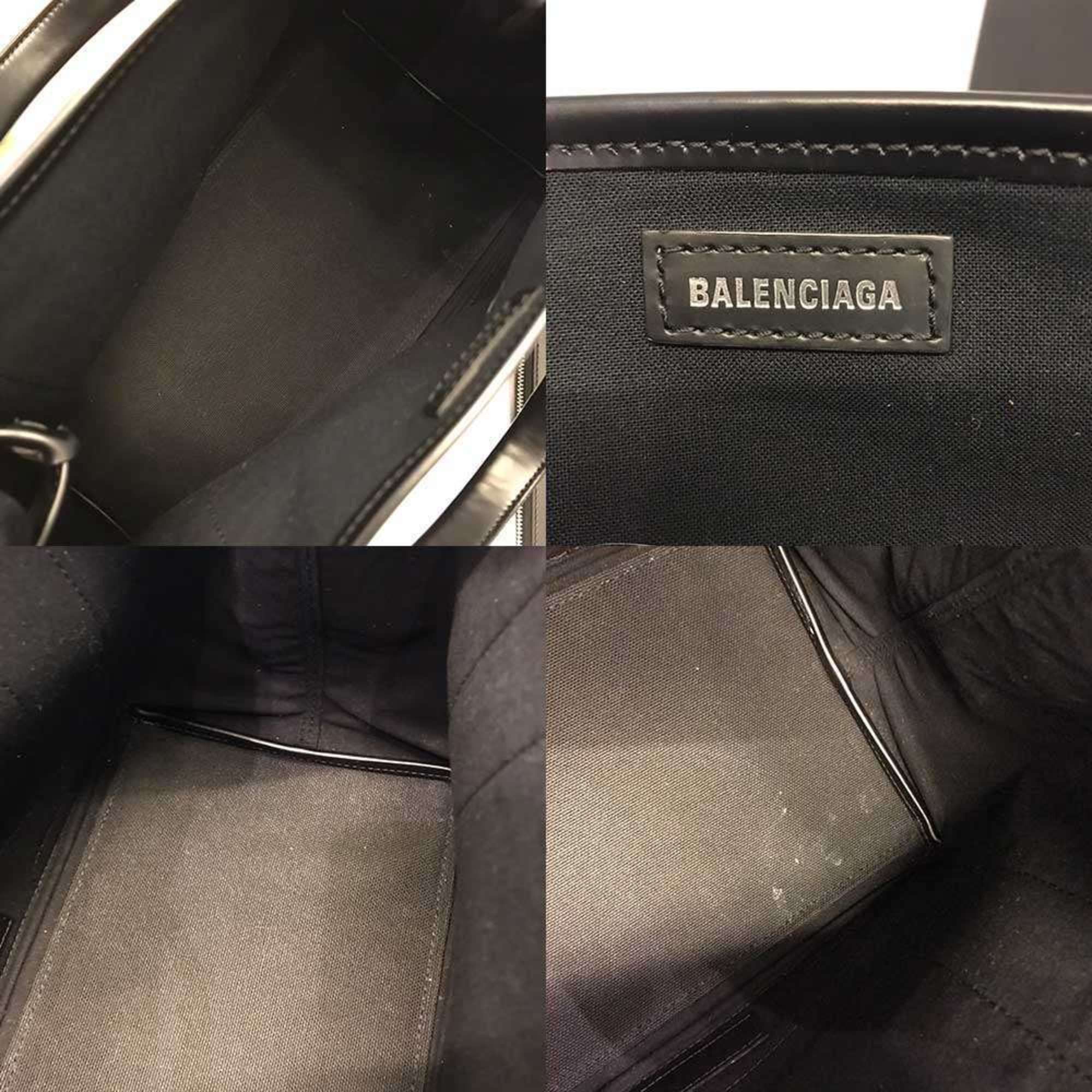 Balenciaga Balenciaga Cabas S Navy 339933 Cotton Canvas Tote Bag Handbag BALENCIAGA Size ONE SIZE - 7 Thumbnail