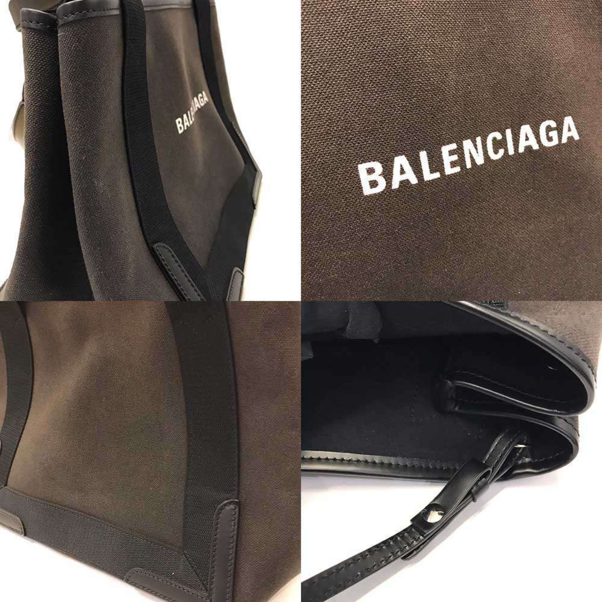Balenciaga Balenciaga Cabas S Navy 339933 Cotton Canvas Tote Bag Handbag BALENCIAGA Size ONE SIZE - 5 Thumbnail