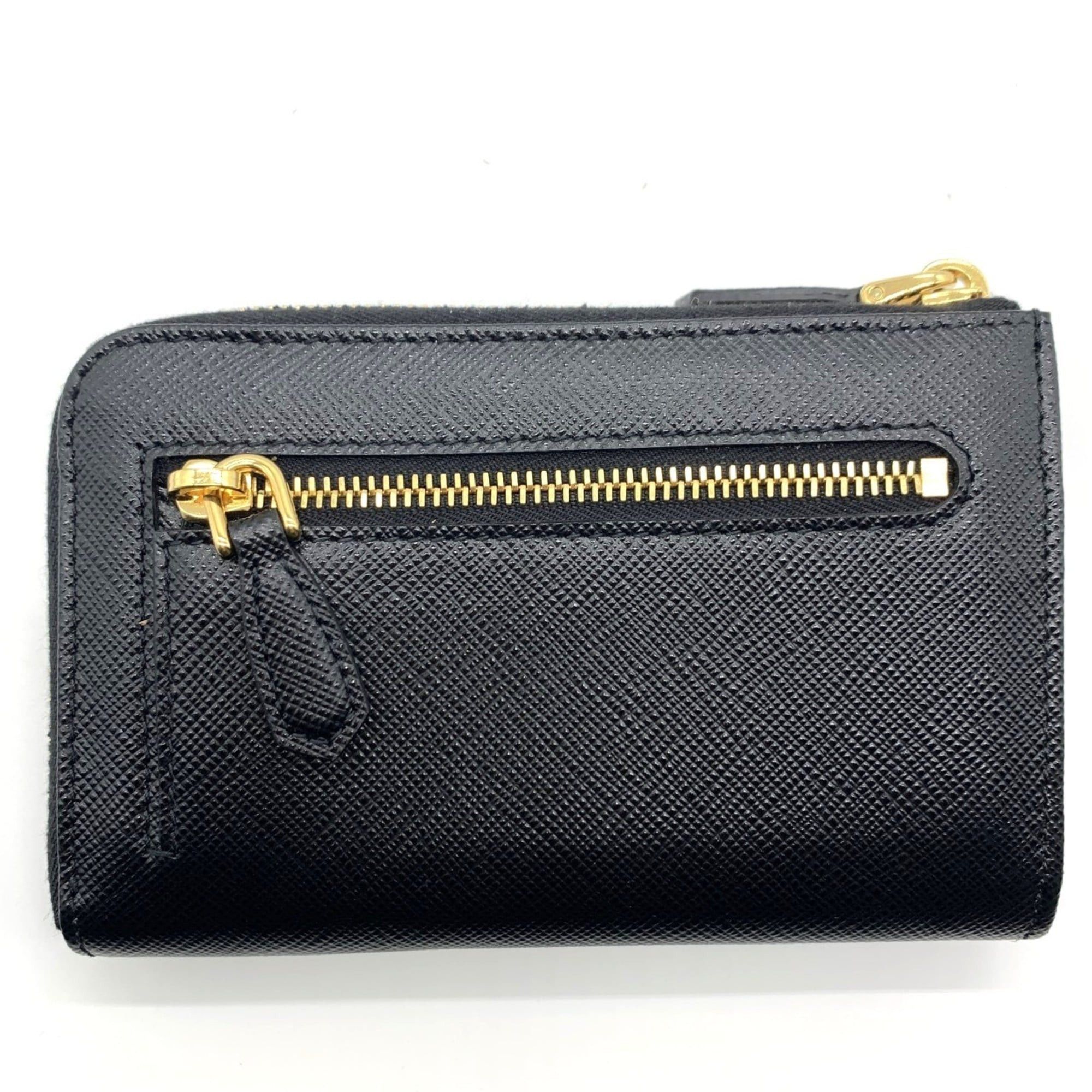 Prada Prada Coin Case Fragment in Saffiano Metal, Black, 1PP122 Size ONE SIZE - 2 Thumbnail