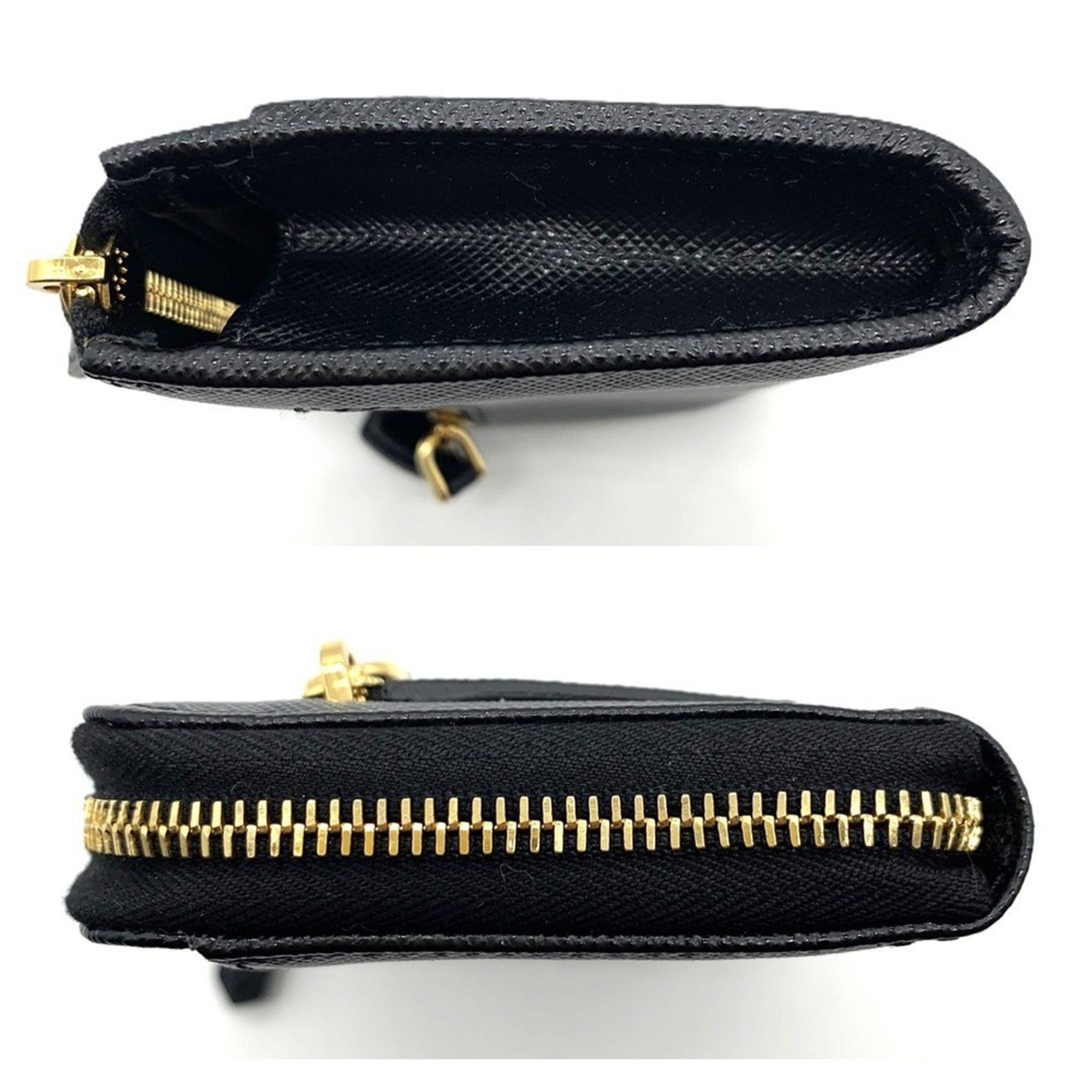 Prada Prada Coin Case Fragment in Saffiano Metal, Black, 1PP122 Size ONE SIZE - 3 Thumbnail