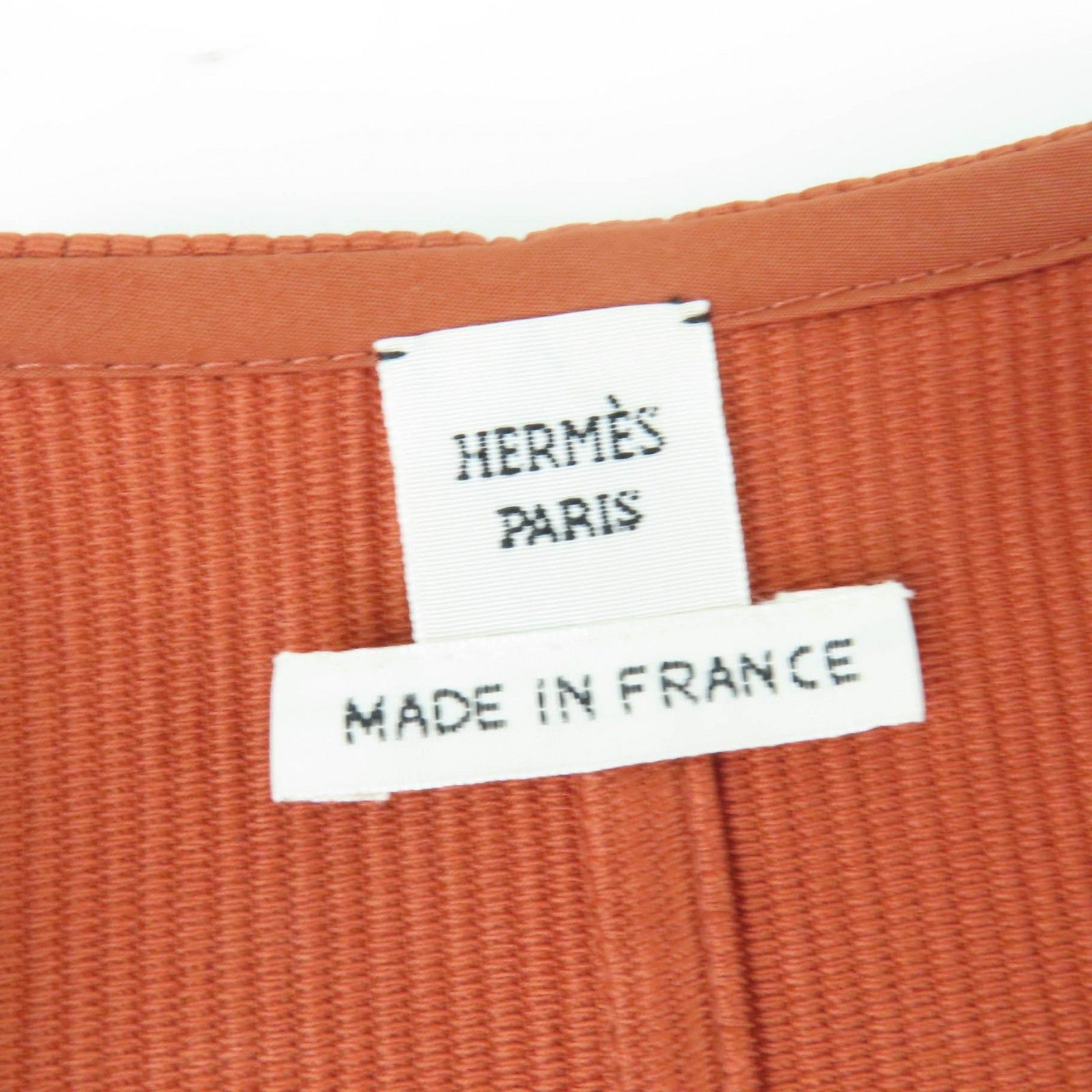 Hermes Hermes Hermès36 Lambskin Cotton Sleeveless Top Leather Tops DUTY FREE for USA Size ONE SIZE - 7 Thumbnail
