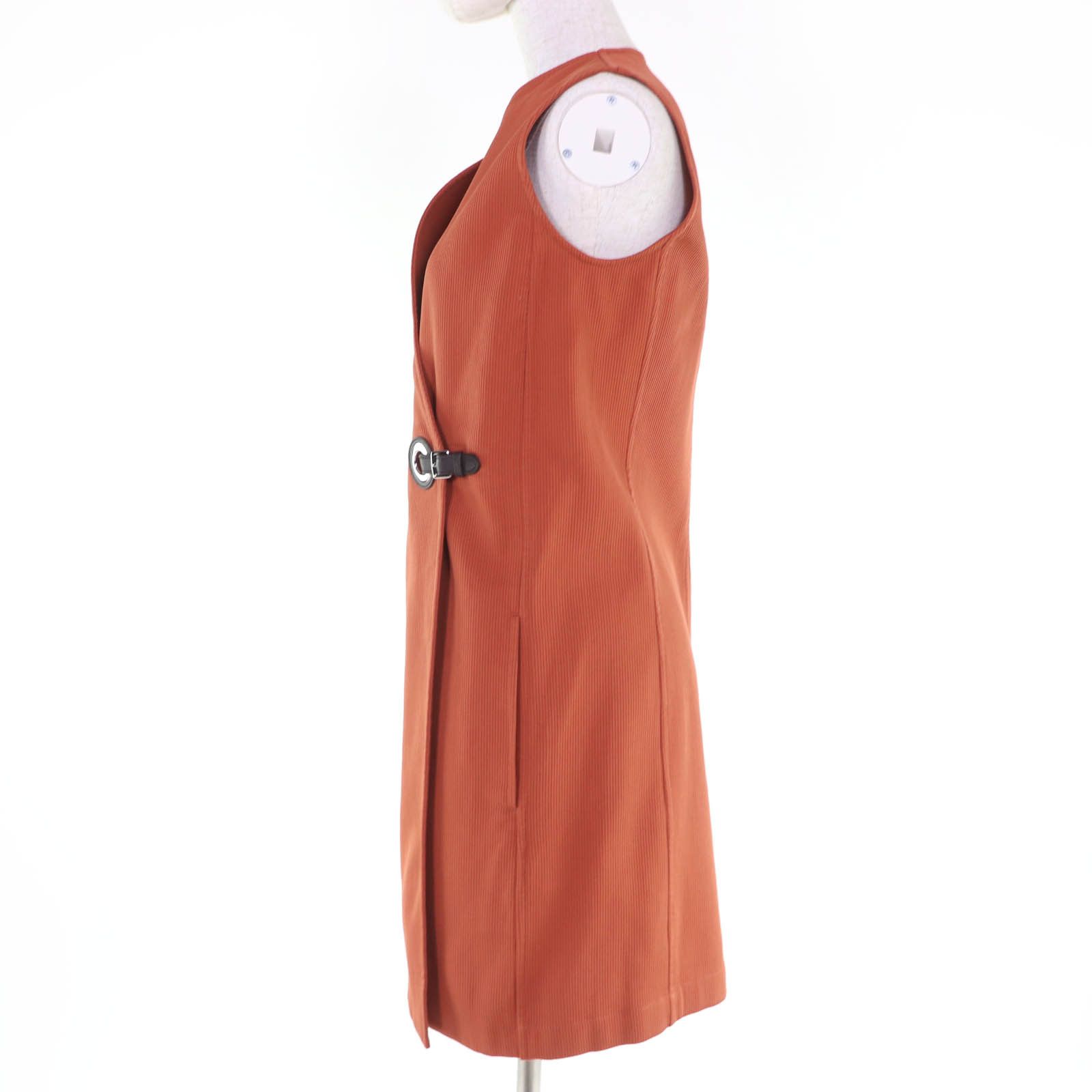 Hermes Hermes Hermès36 Lambskin Cotton Sleeveless Top Leather Tops DUTY FREE for USA Size ONE SIZE - 2 Thumbnail
