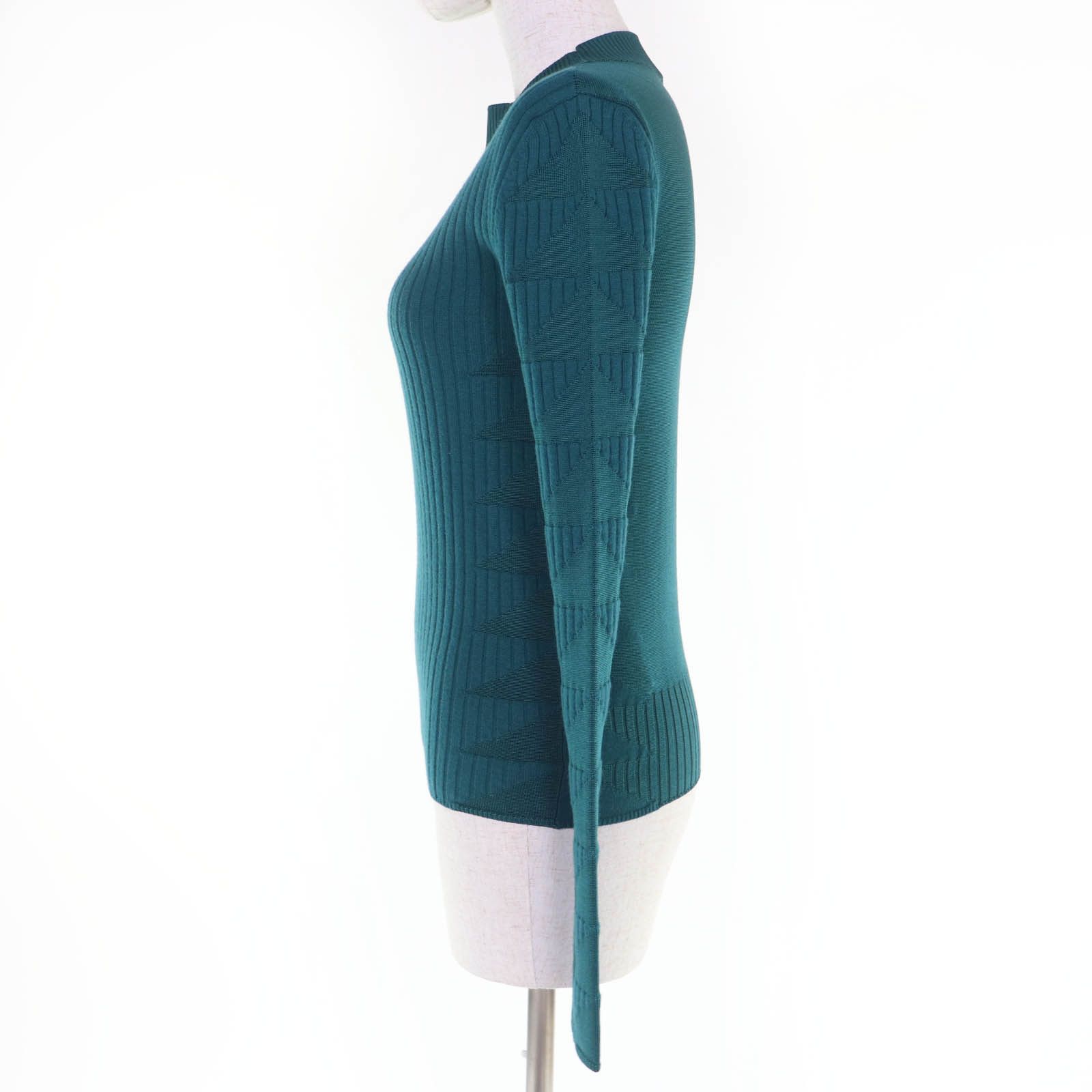 Hermes Hermes Hermes 3H2641DX Wool Silk Cashmere Knit Top 34 Textile Tops DUTY FREE for USA Size ONE SIZE - 2 Thumbnail