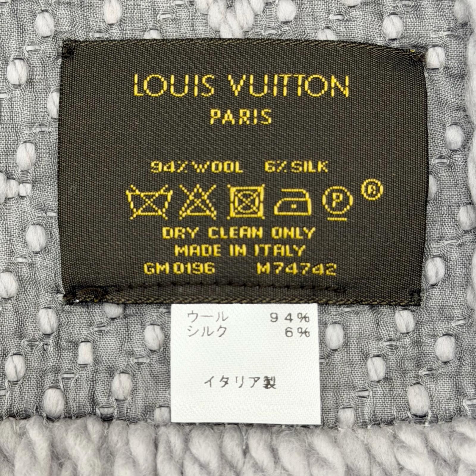 Louis Vuitton Louis Vuitton Louis Vuitton Escalp Logo Mania Wool Silk Scarf Textile Scarf M74742 DUTY FREE for USA Size ONE SIZE - 7 Thumbnail