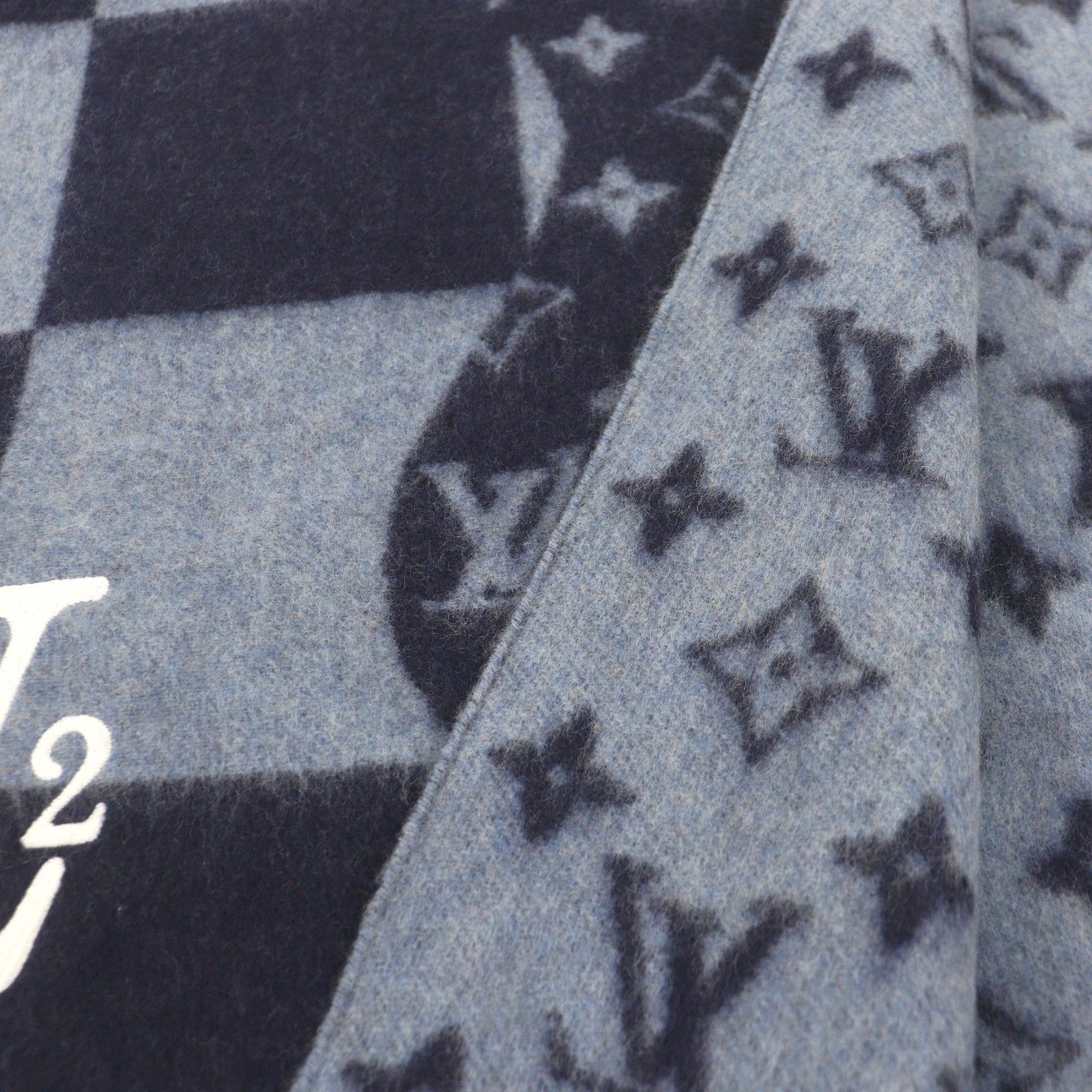Louis Vuitton Louis Vuitton Louis Vuitton NIGO 100% Cashmere Scarf Textile Scarf DUTY FREE for USA Size ONE SIZE - 5 Thumbnail