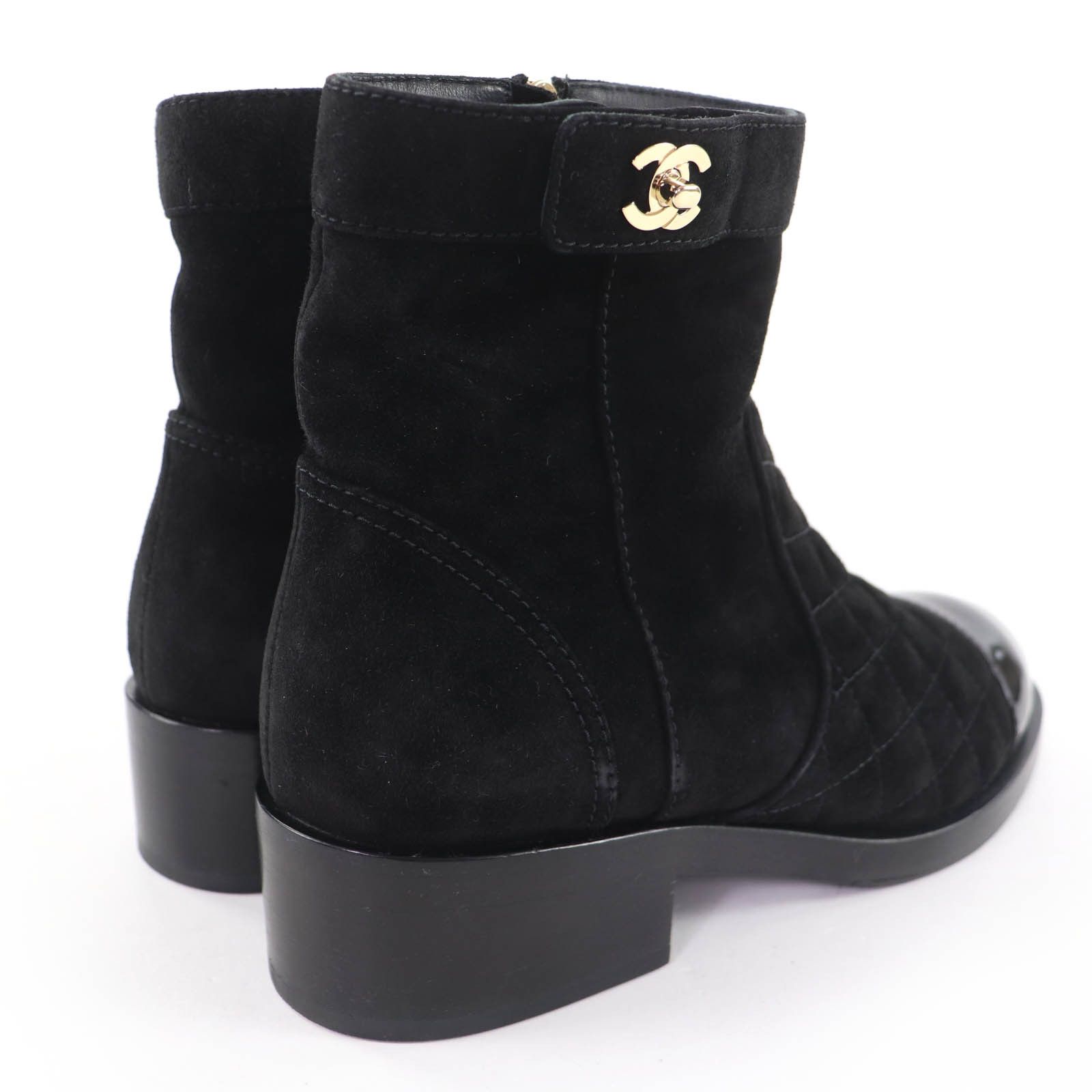 Chanel Chanel CHANEL COCO Mark Turnlock Matelasse Suede Leather Boots Leather Shoes G36763 DUTY FREE for USA Size ONE SIZE - 2 Thumbnail