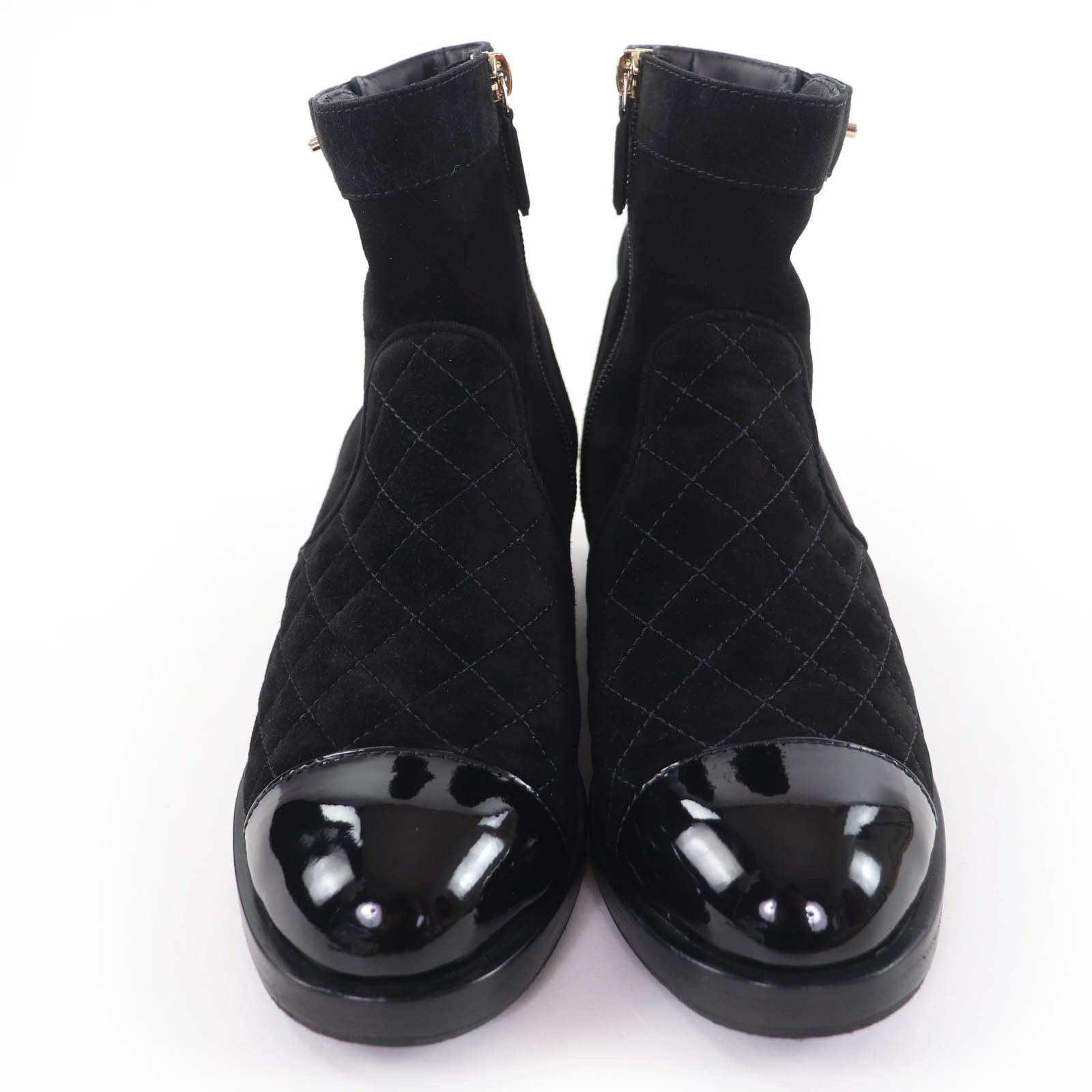 Chanel Chanel CHANEL COCO Mark Turnlock Matelasse Suede Leather Boots Leather Shoes G36763 DUTY FREE for USA Size ONE SIZE - 3 Thumbnail