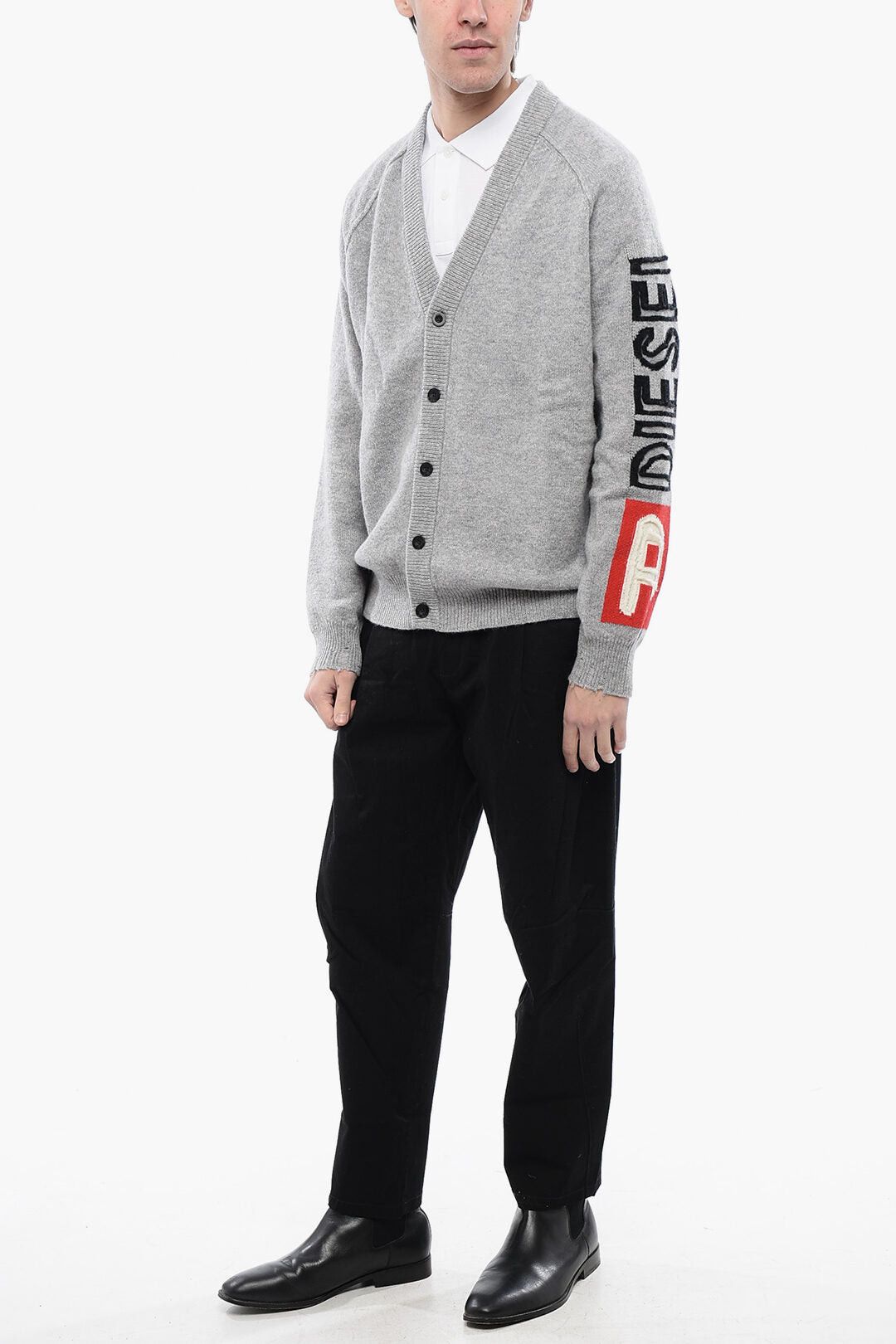 Diesel RED TAG Wool Cardigan K-SARRI With V-Neck Size US S / EU 44-46 / 1 - 4 Thumbnail