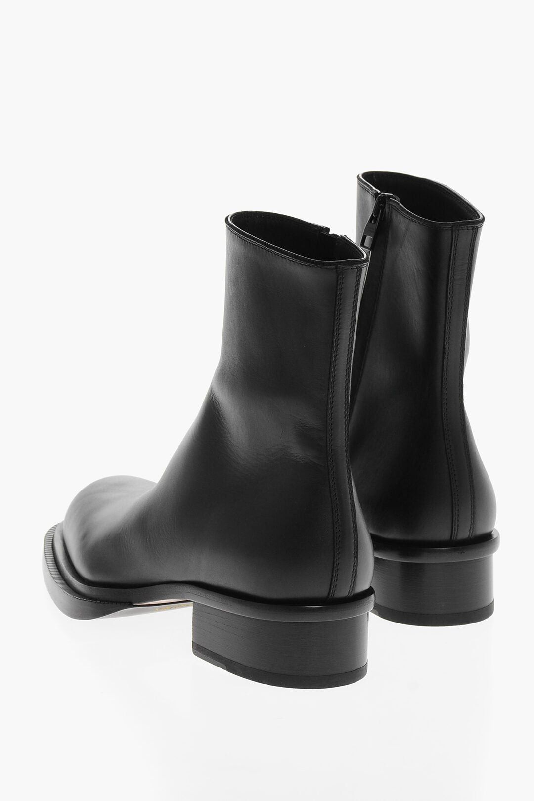 Alexander McQueen Leather Ankle Boots with Heel Size US 8 / EU 41 - 2 Thumbnail