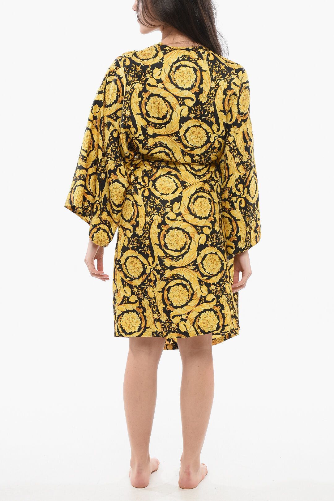 Versace Silk Robe with Baroque Motif Size L / US 10 / IT 46 - 2 Thumbnail