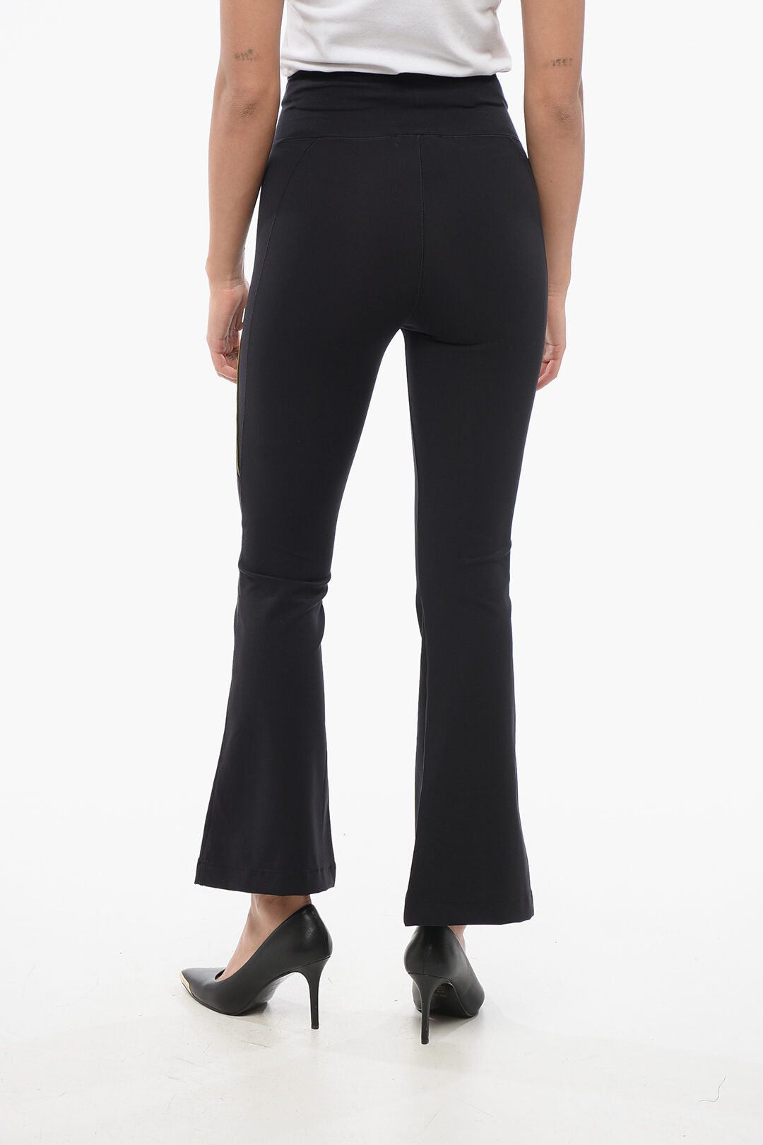 Versace Lycra Leggings with Flared Hem Size 24" / US 00 / IT 34 - 2 Thumbnail