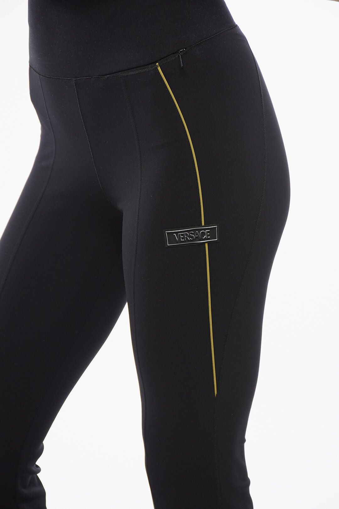 Versace Lycra Leggings with Flared Hem Size 32" / US 10 / IT 46 - 3 Thumbnail