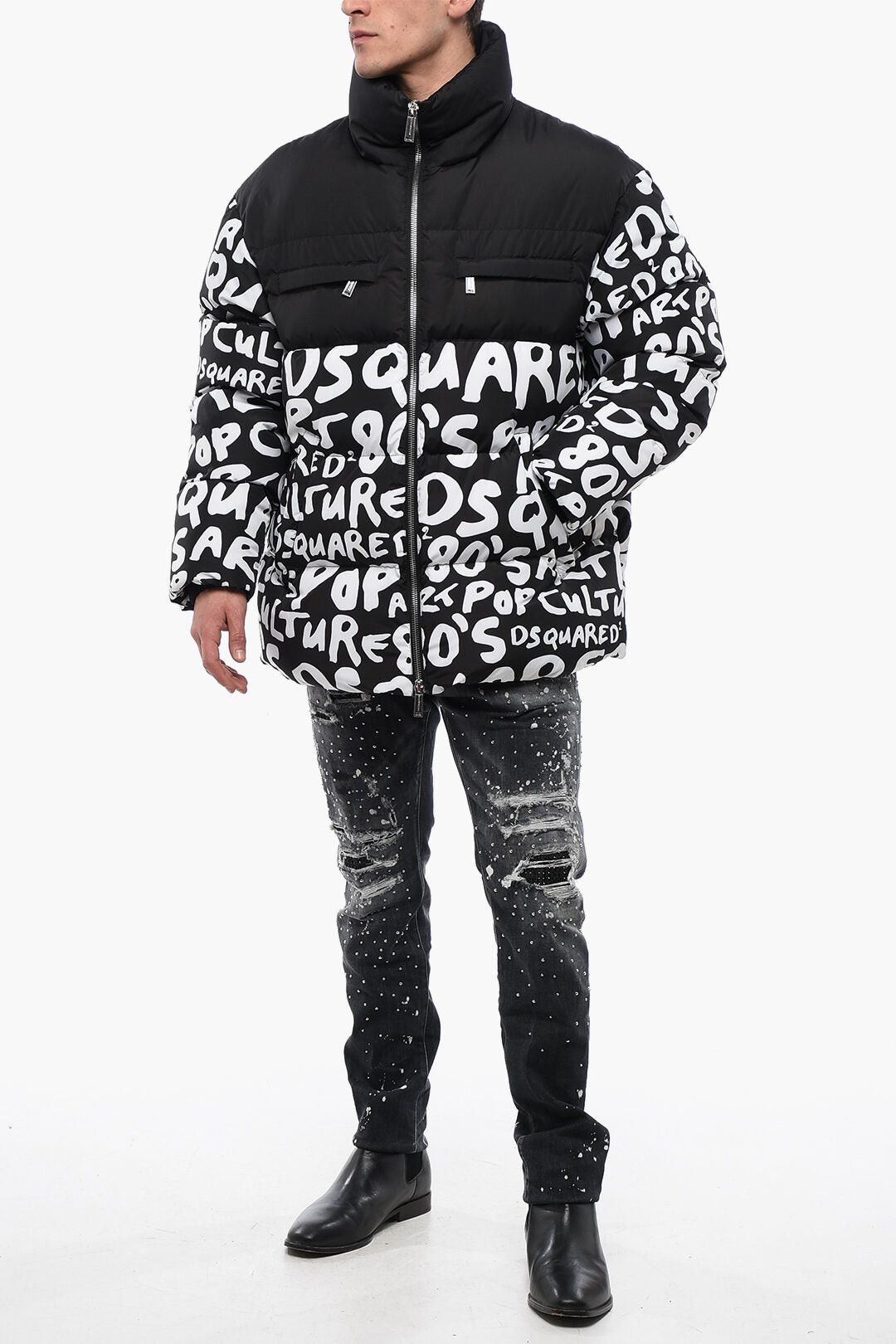 Dsquared2 Quilted Puffer POP 80' With Lettering Size US M / EU 48-50 / 2 - 4 Thumbnail