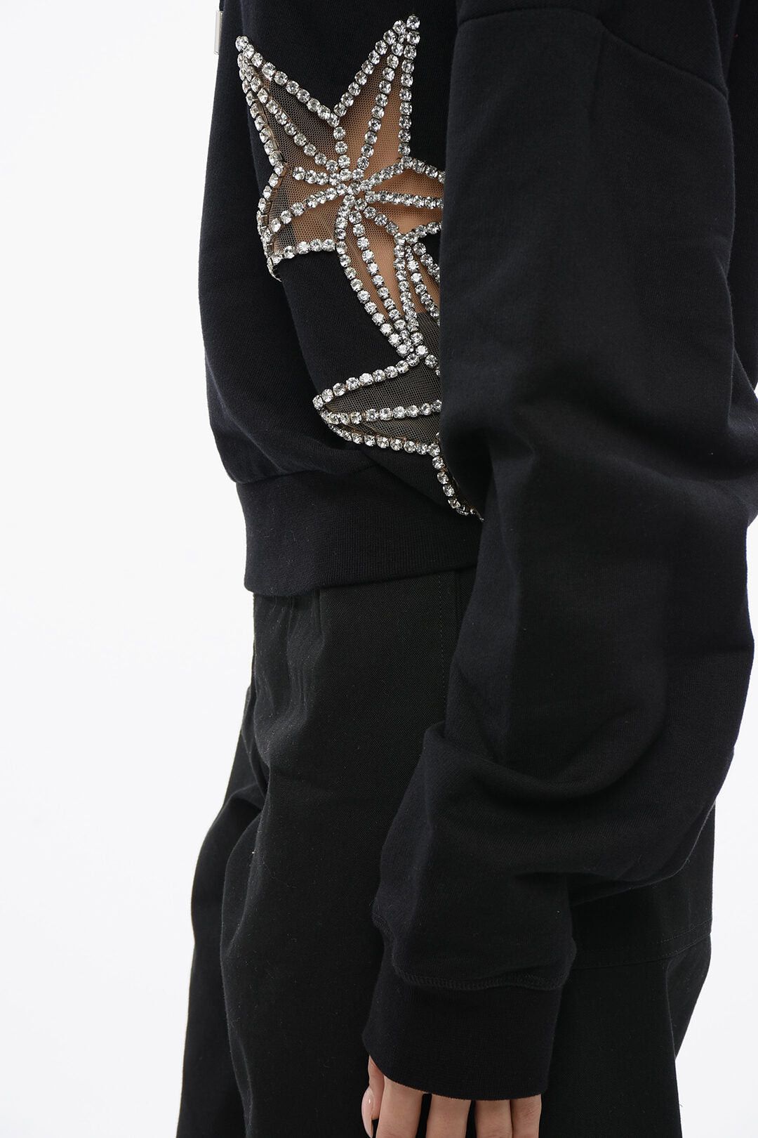 Dsquared2 Hoodie STAR with See-Through Inserts and Crystals Size XS / US 0-2 / IT 36-38 - 3 Thumbnail