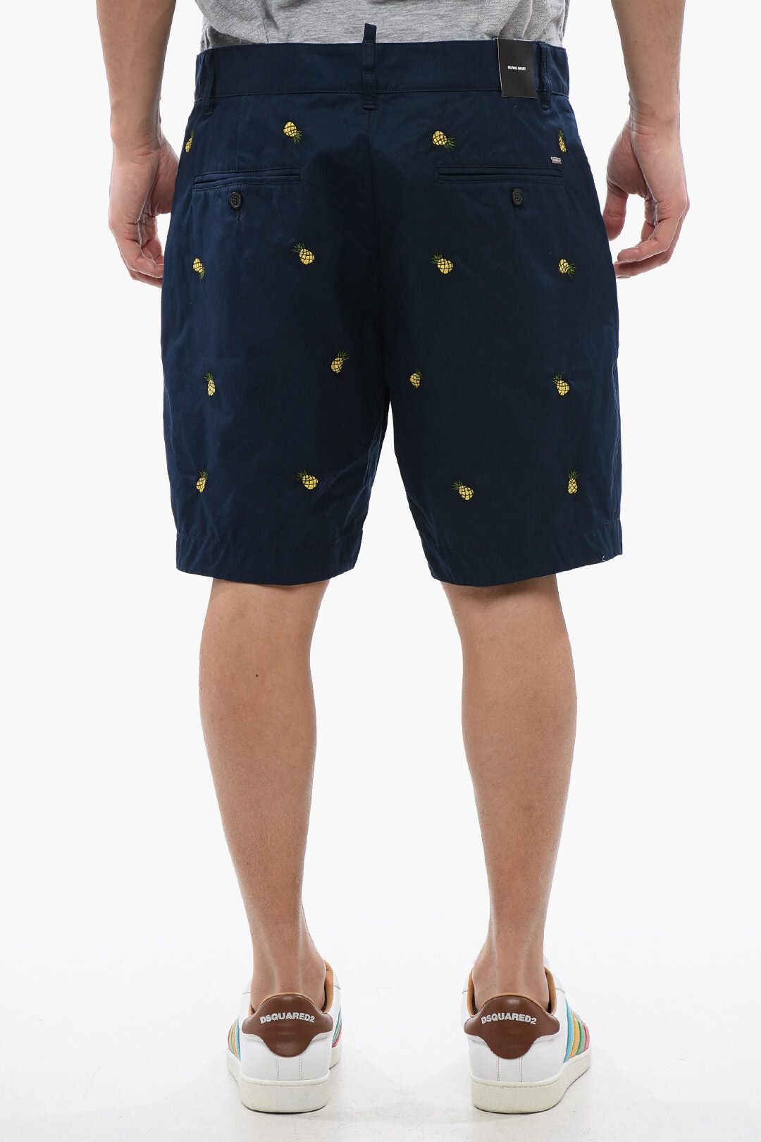 Dsquared2 Cotton Shorts with Pineapple Embroidery Size US 32 / EU 48 - 2 Thumbnail
