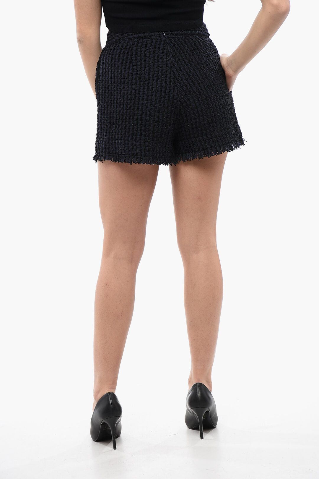 Dsquared2 Tweed Shorts with Front Pleats Size 28" / US 6 / IT 42 - 2 Thumbnail