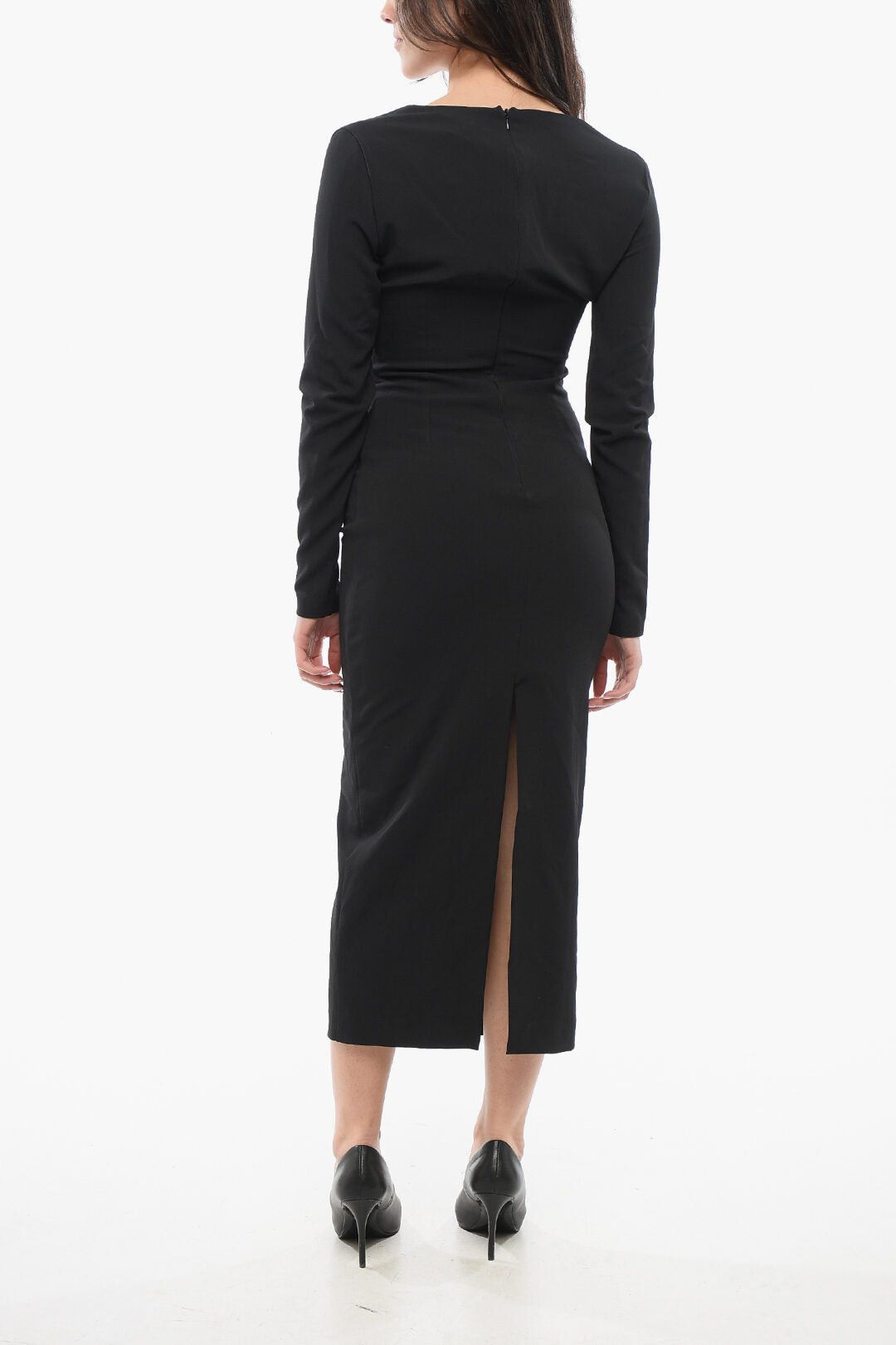 Versace JEANS COUTURE V-Neck Dress with Cut-Outs Size S / US 4 / IT 40 - 2 Thumbnail