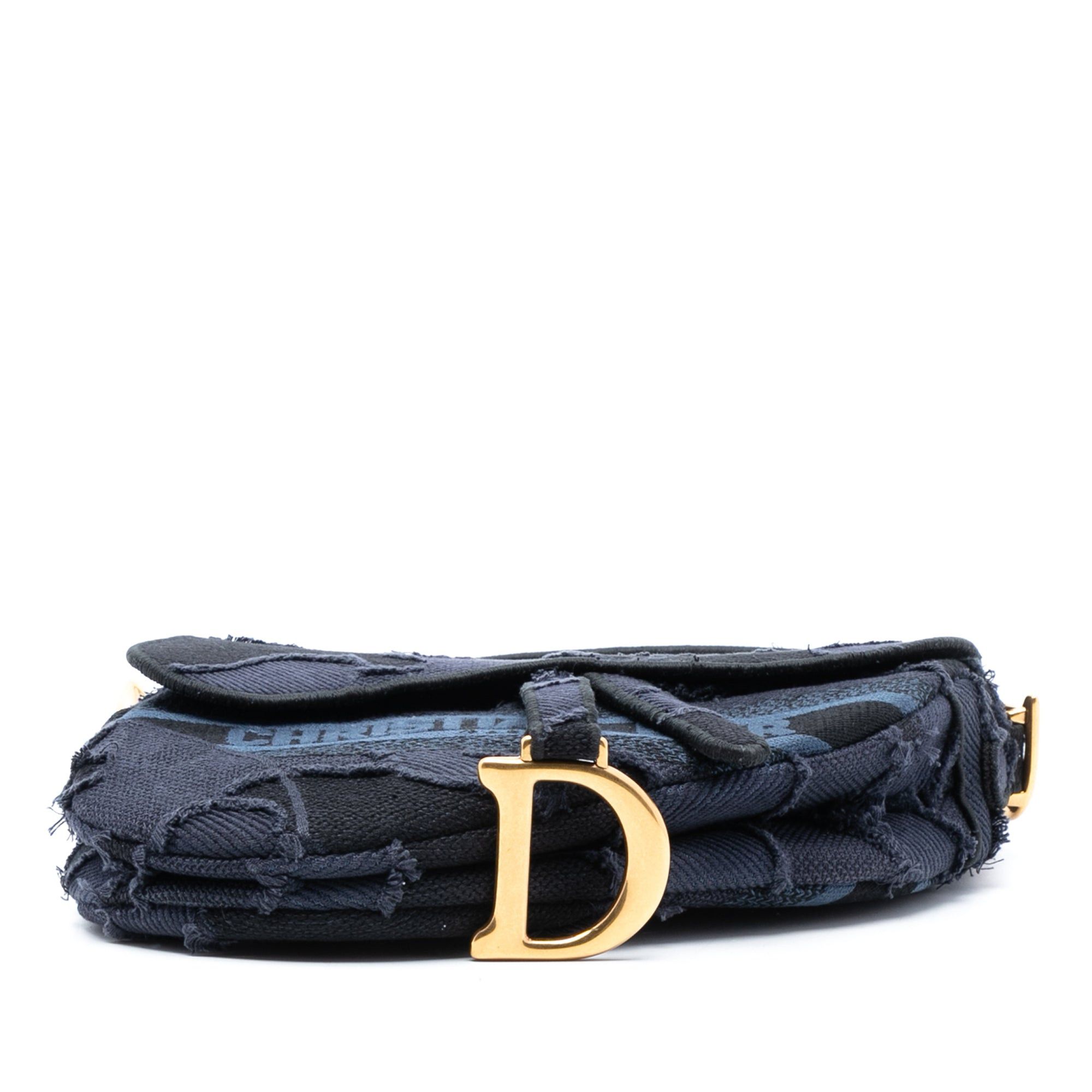 Dior Camouflage Embroidered Canvas Saddle Bag Size ONE SIZE - 3 Thumbnail