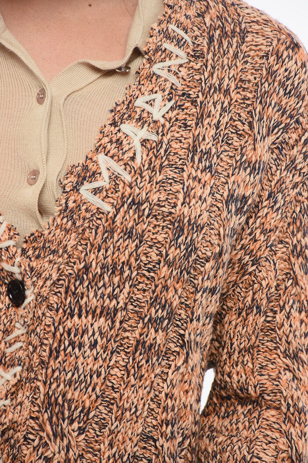 Marni Mixed Wool Cable Knit Cardigan MOULINÈ with Distressed Details Size S / US 4 / IT 40 - 3 Thumbnail