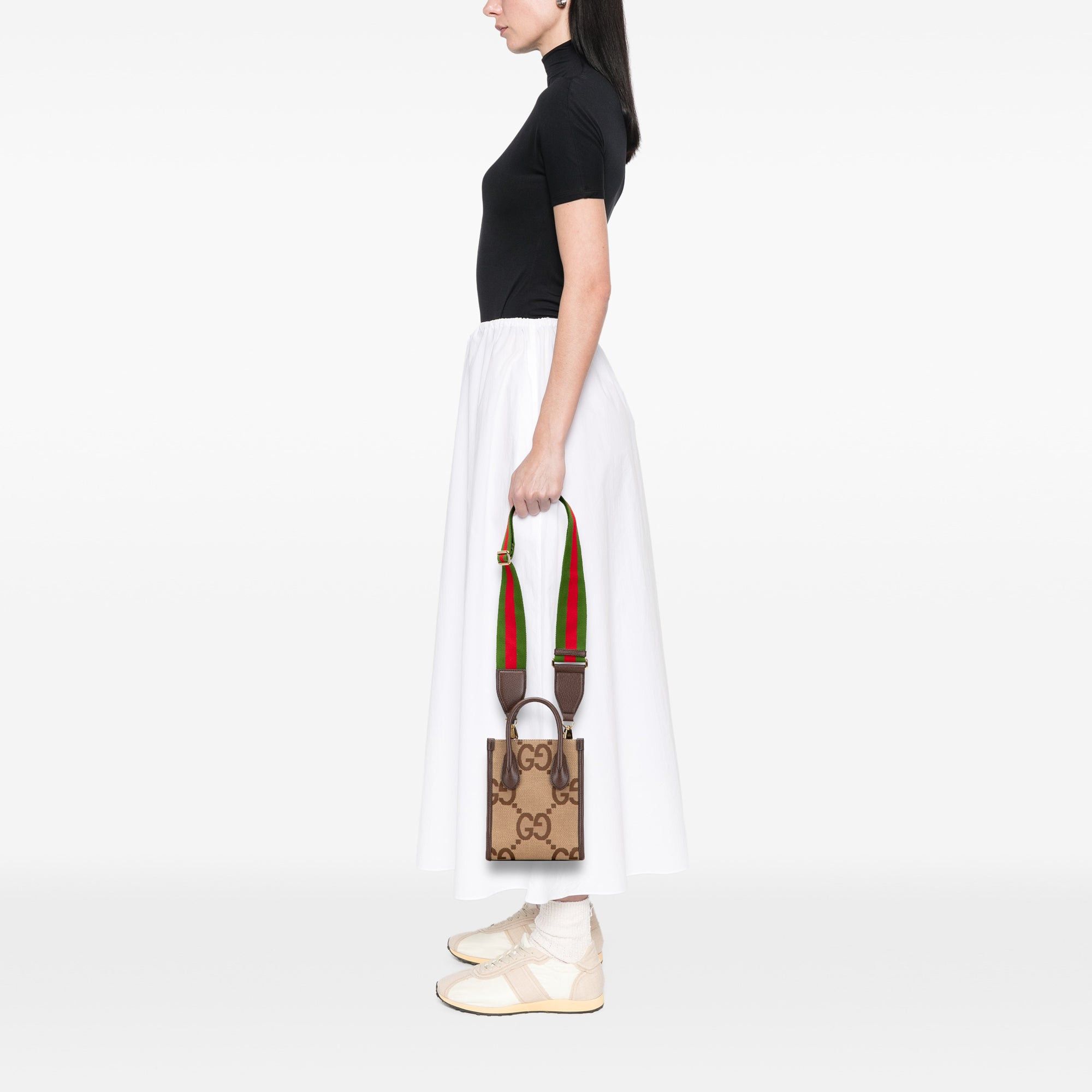 Gucci Mini Jumbo GG Canvas Web Satchel Size ONE SIZE - 9 Thumbnail