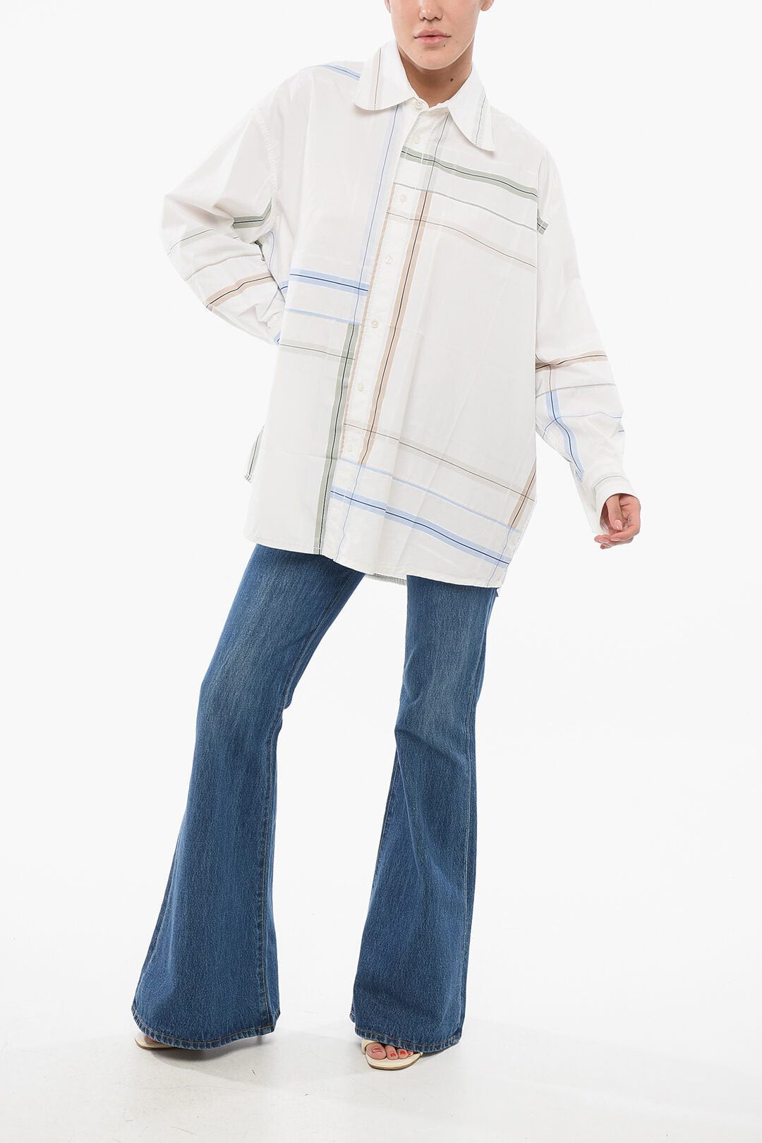 Bottega Veneta Oversized Checked Shirt Size XS / US 0-2 / IT 36-38 - 4 Thumbnail