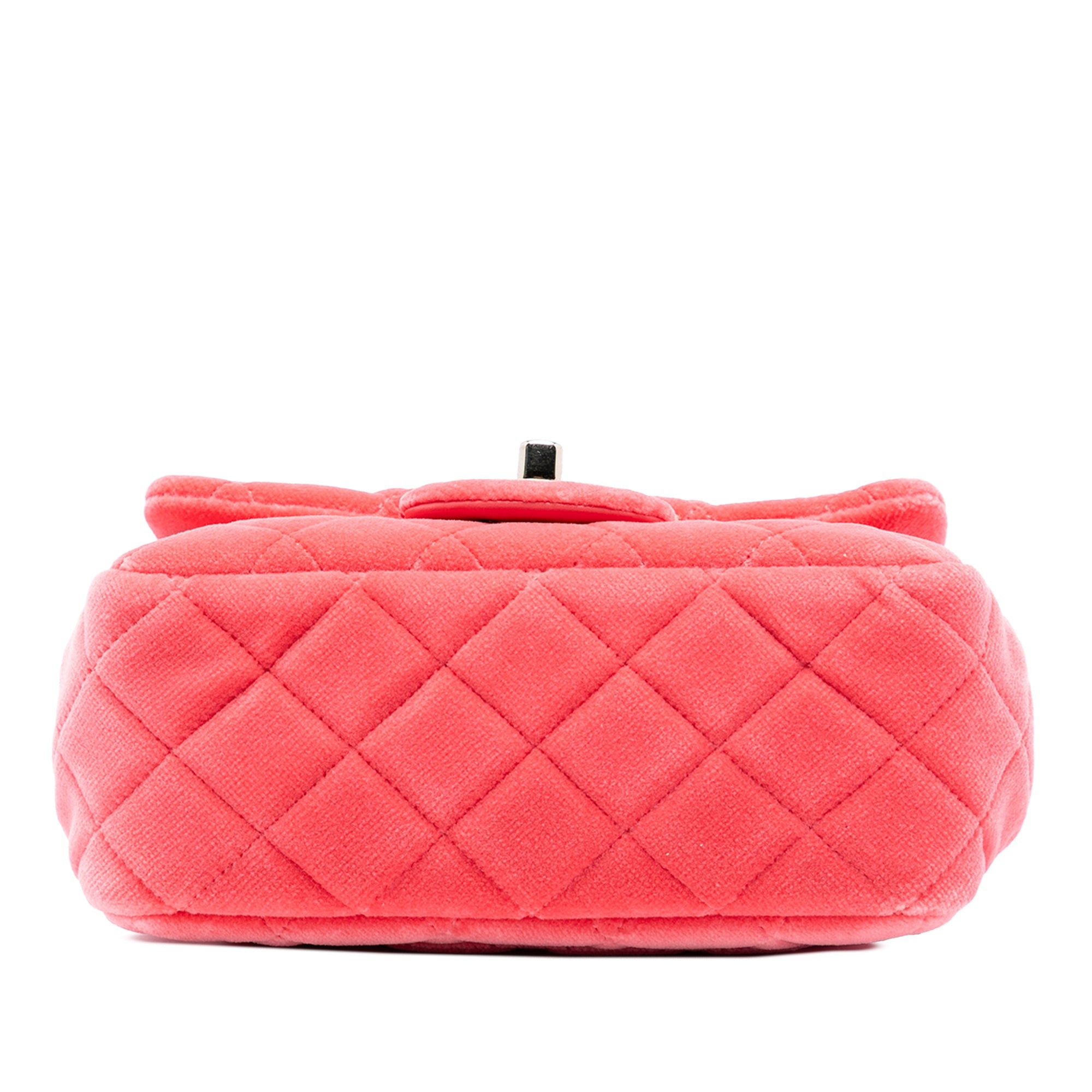 Chanel Mini Square Classic Velvet Pearl Crush Single Flap Size ONE SIZE - 2 Thumbnail