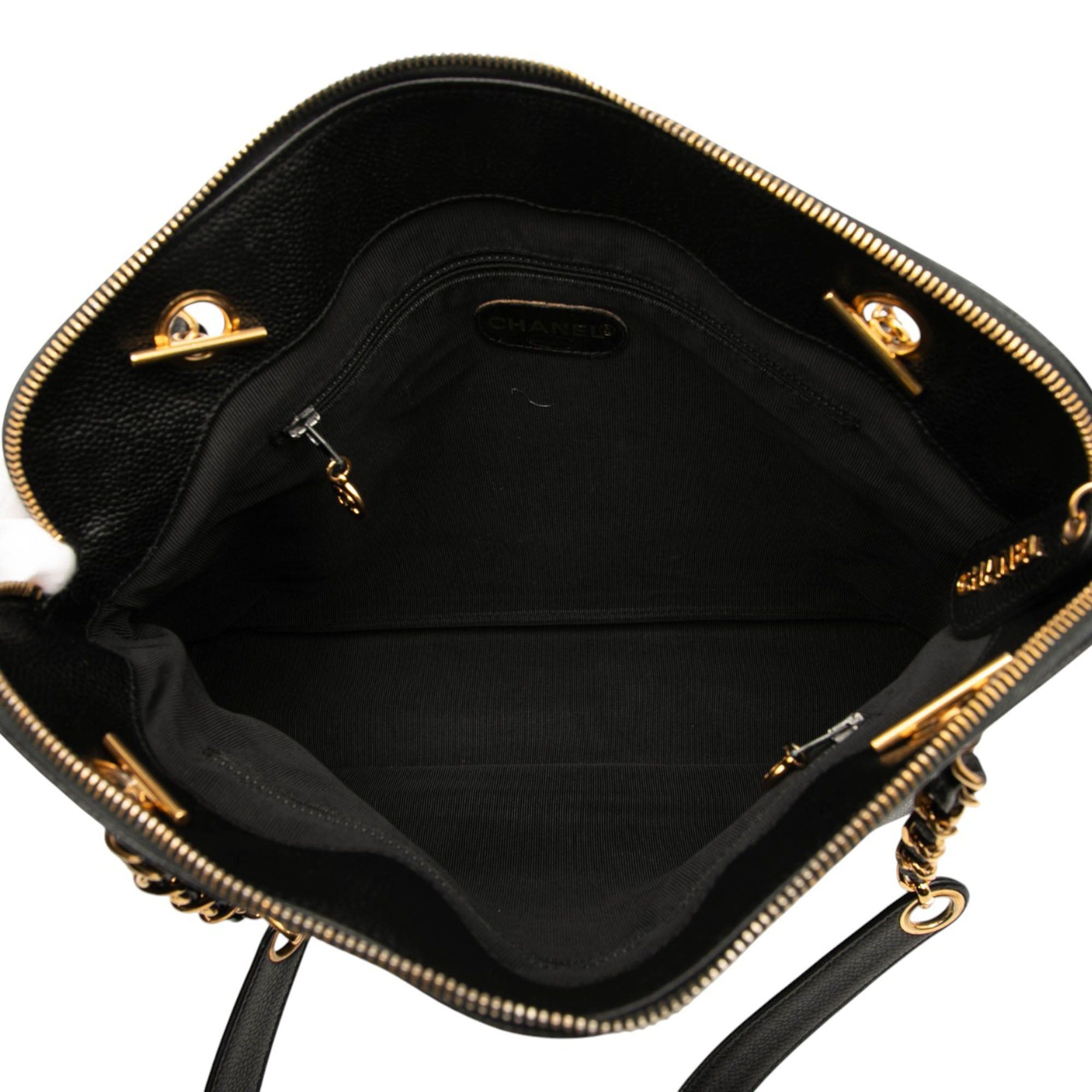 Chanel Caviar Logo Chain Shoulder Bag Size ONE SIZE - 4 Thumbnail