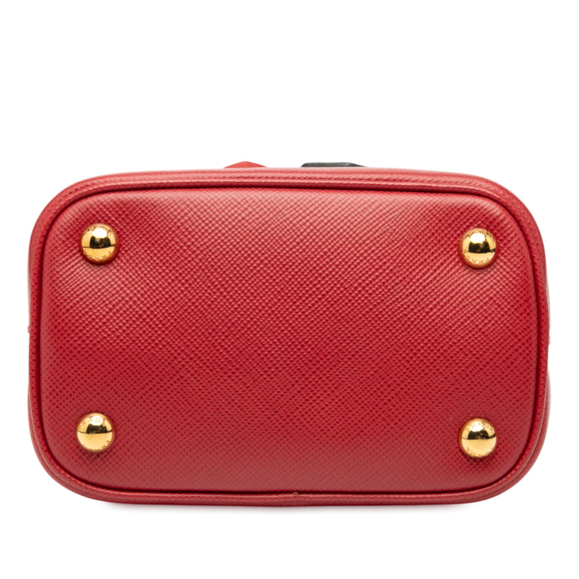 Prada Small Embellished Saffiano Cuir Panier Satchel Size ONE SIZE - 3 Thumbnail
